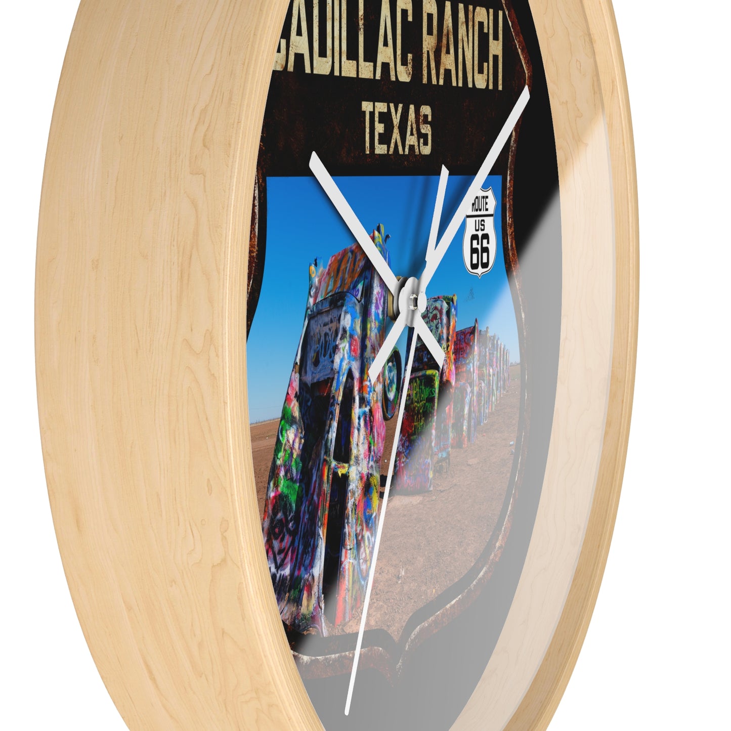 Wall Clock Cadillac Ranch Route 66 Shield Route 66 Gift