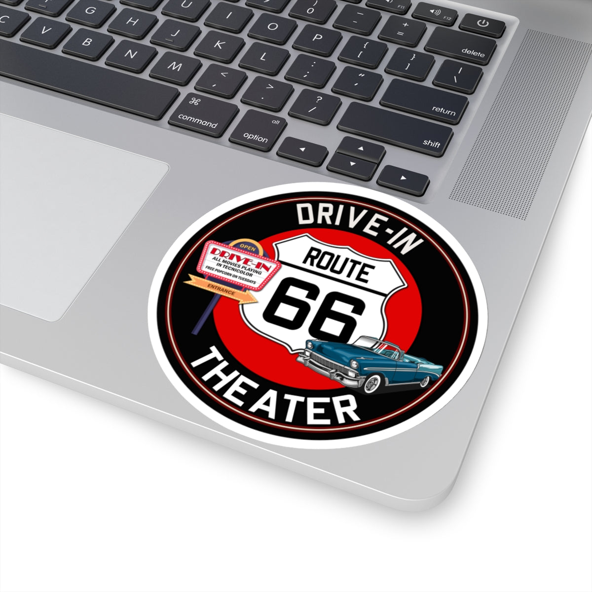 Sticker Route 66 Drive In Theater Kiss-Cut Stickers