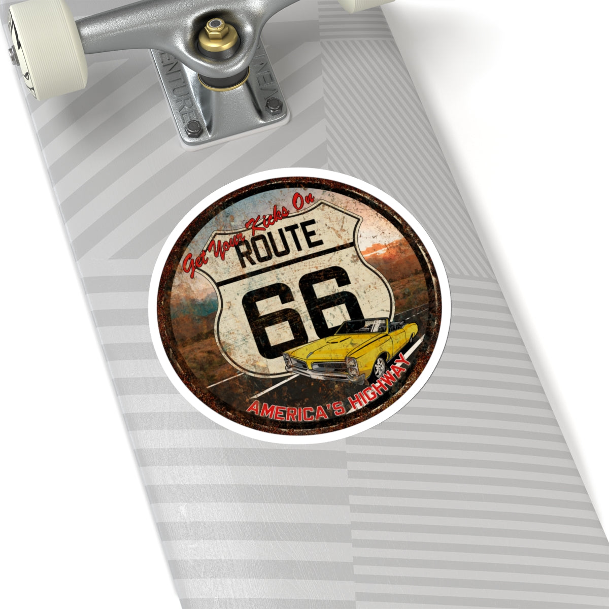 Sticker Vintage Get Your Kicks on Route 66 America's Highway Kiss-Cut Stickers