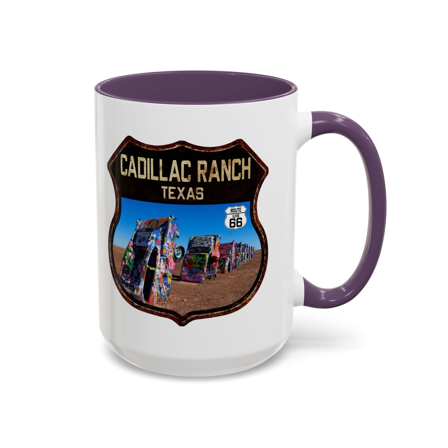 Mug Cadillac Ranch Route 66 Shield Texas 11oz