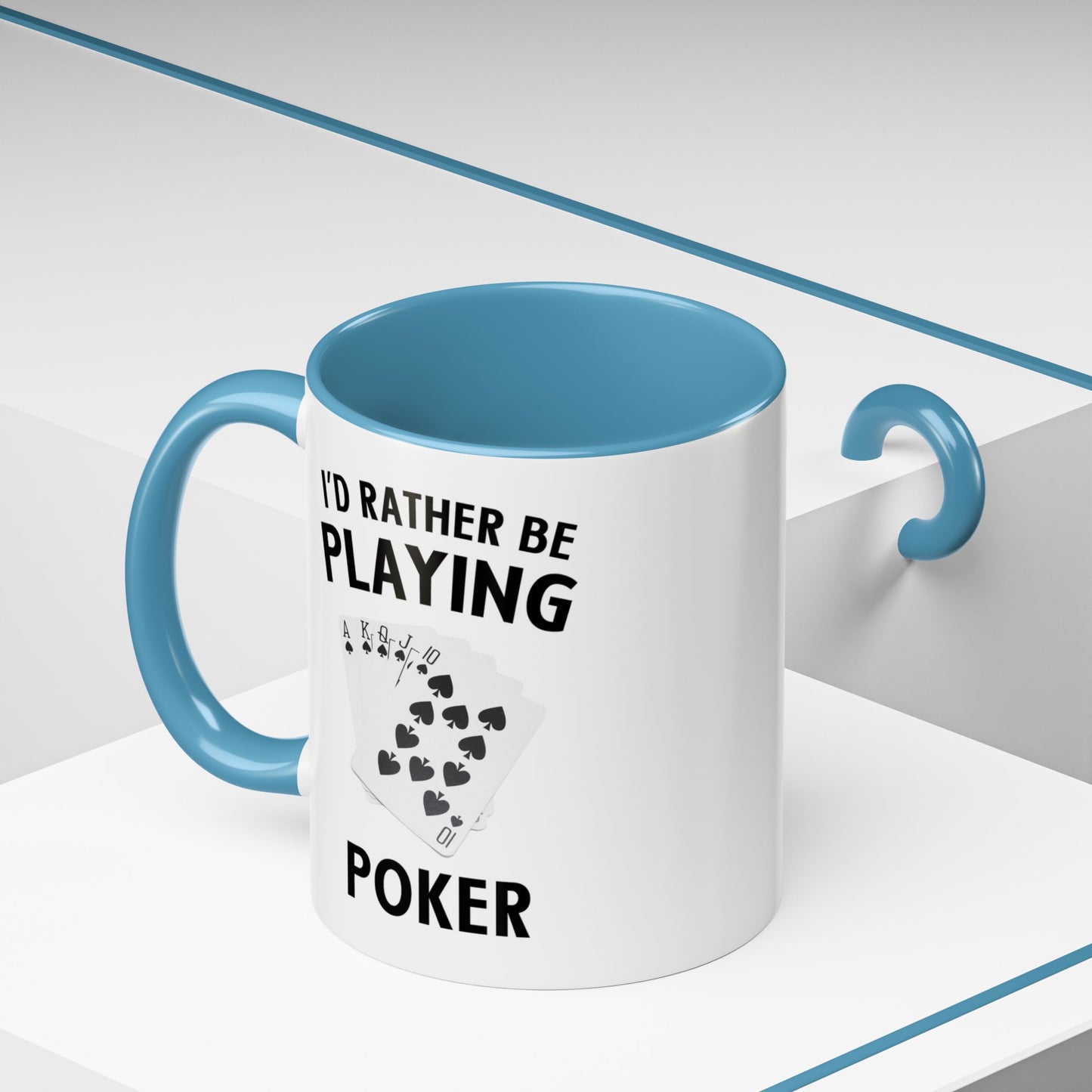 Funny Card Player Mug. Poker Mug. Card Player Gift. Poker Gift. Poker Player Coffee Mug. Poker Expert Mug. Poker Expert Gift Accent Coffee Mug (11, 15oz)