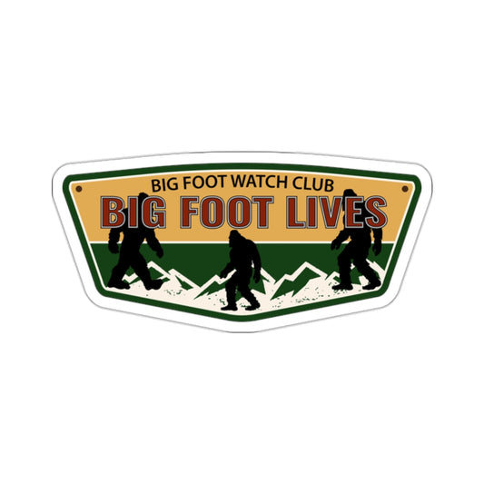 Quirky Big Foot Decal - Big Foot Watch Club Kiss-Cut Stickers