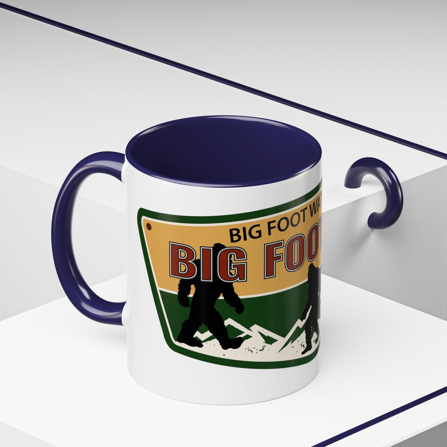 Big Foot Watch Club Sticker - Sasquatch Decal - Funny Yeti Gift Accent Coffee Mug (11, 15oz)