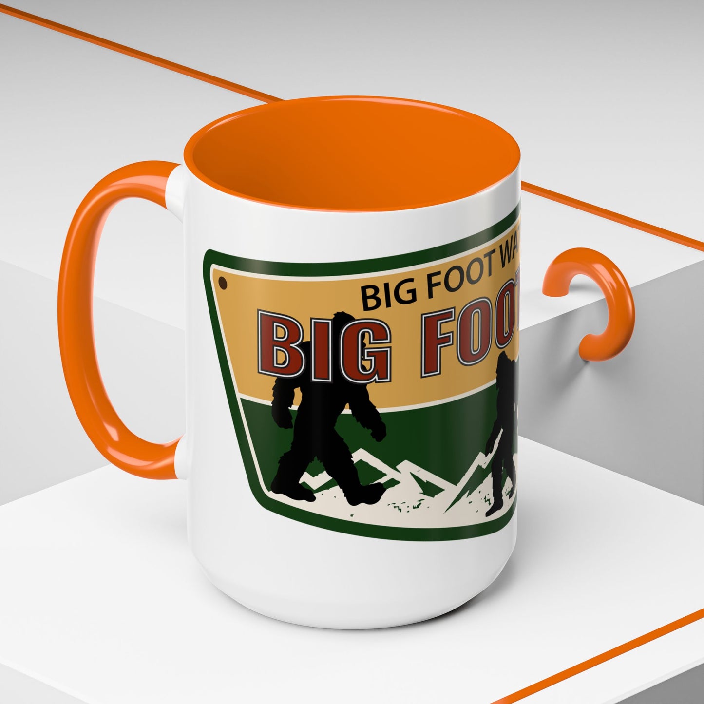 Big Foot Watch Club Sticker - Sasquatch Decal - Funny Yeti Gift Accent Coffee Mug (11, 15oz)