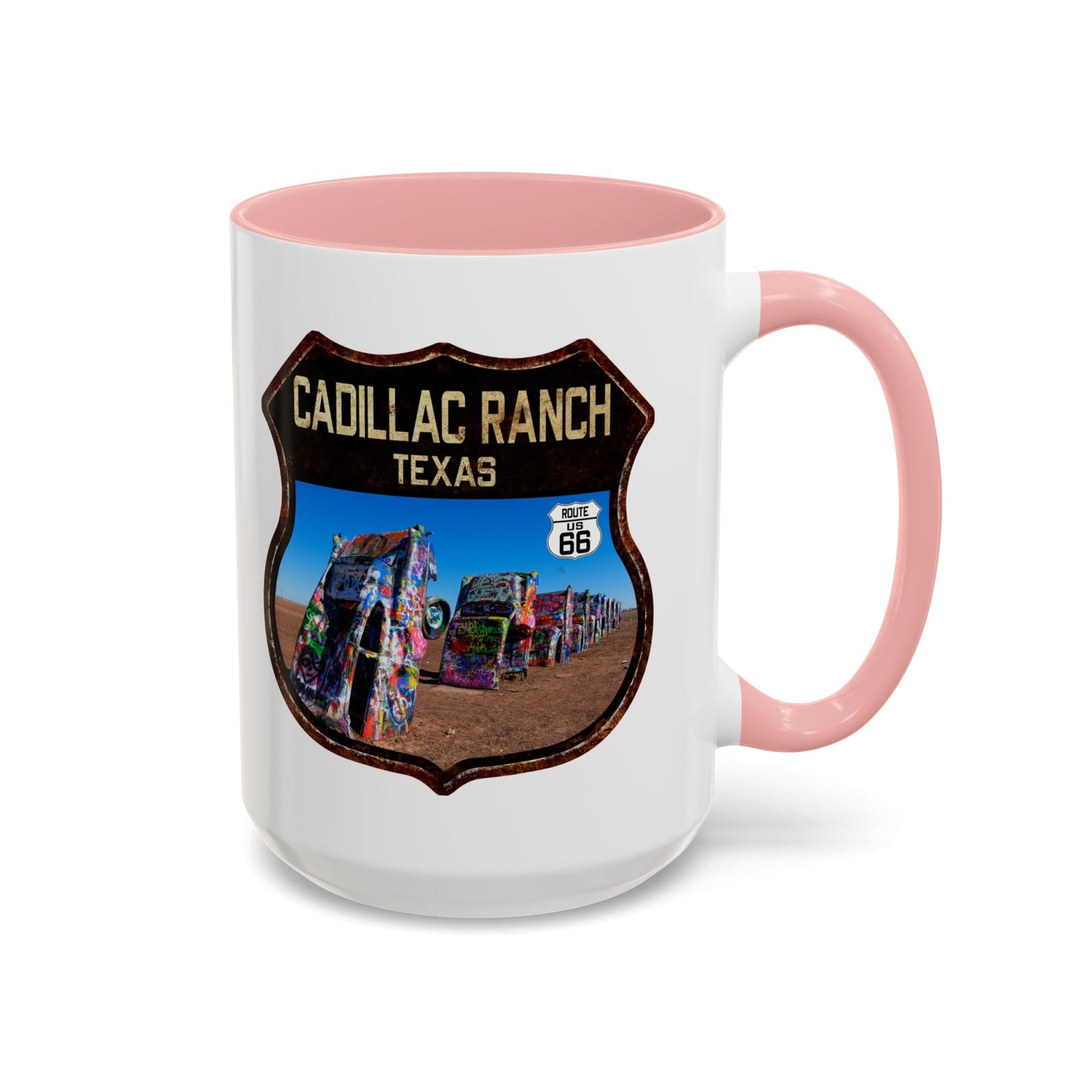 Mug Cadillac Ranch Route 66 Shield Texas 11oz