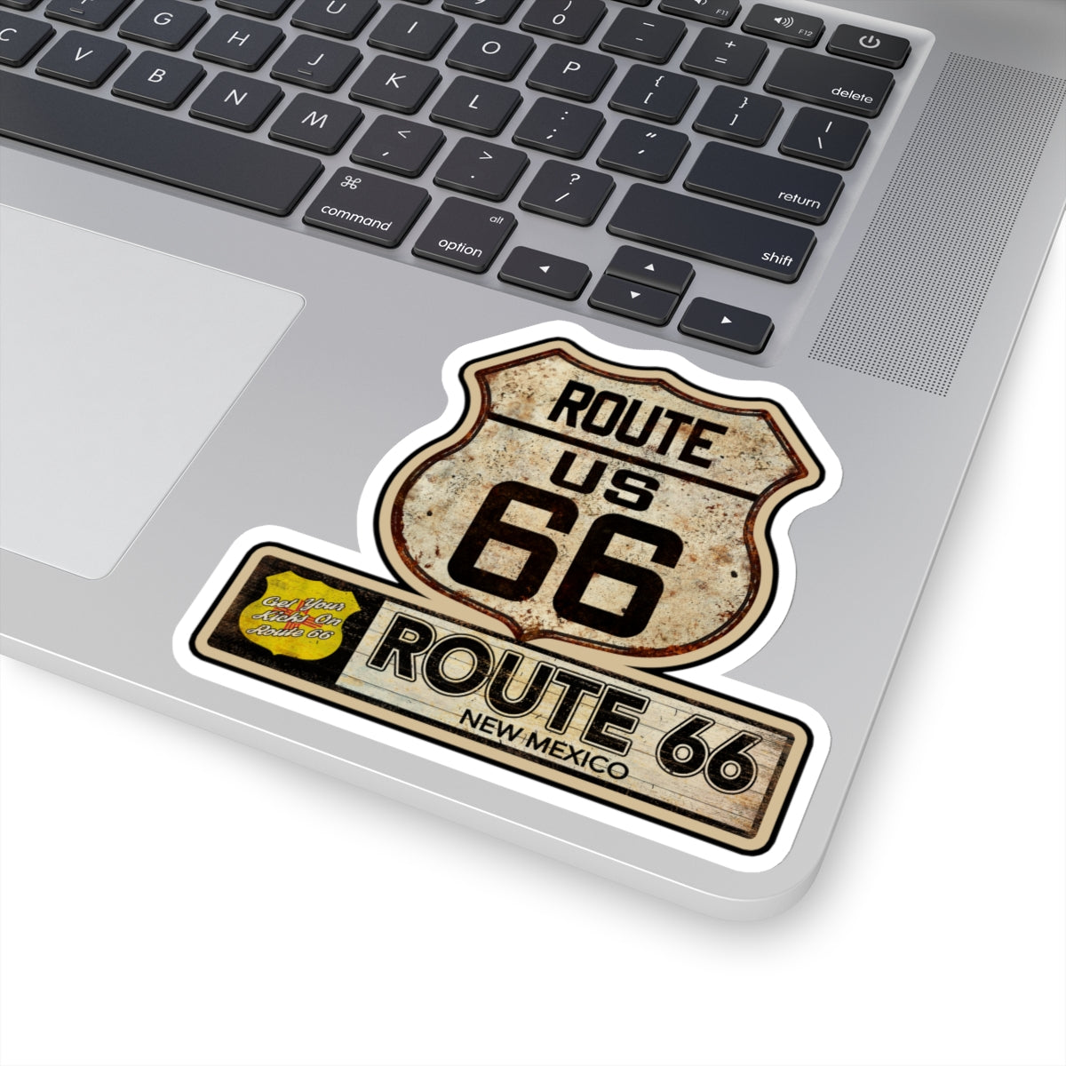 Vintage New Mexico Route 66 Shield Sticker - Travel Souvenir Kiss-Cut Stickers