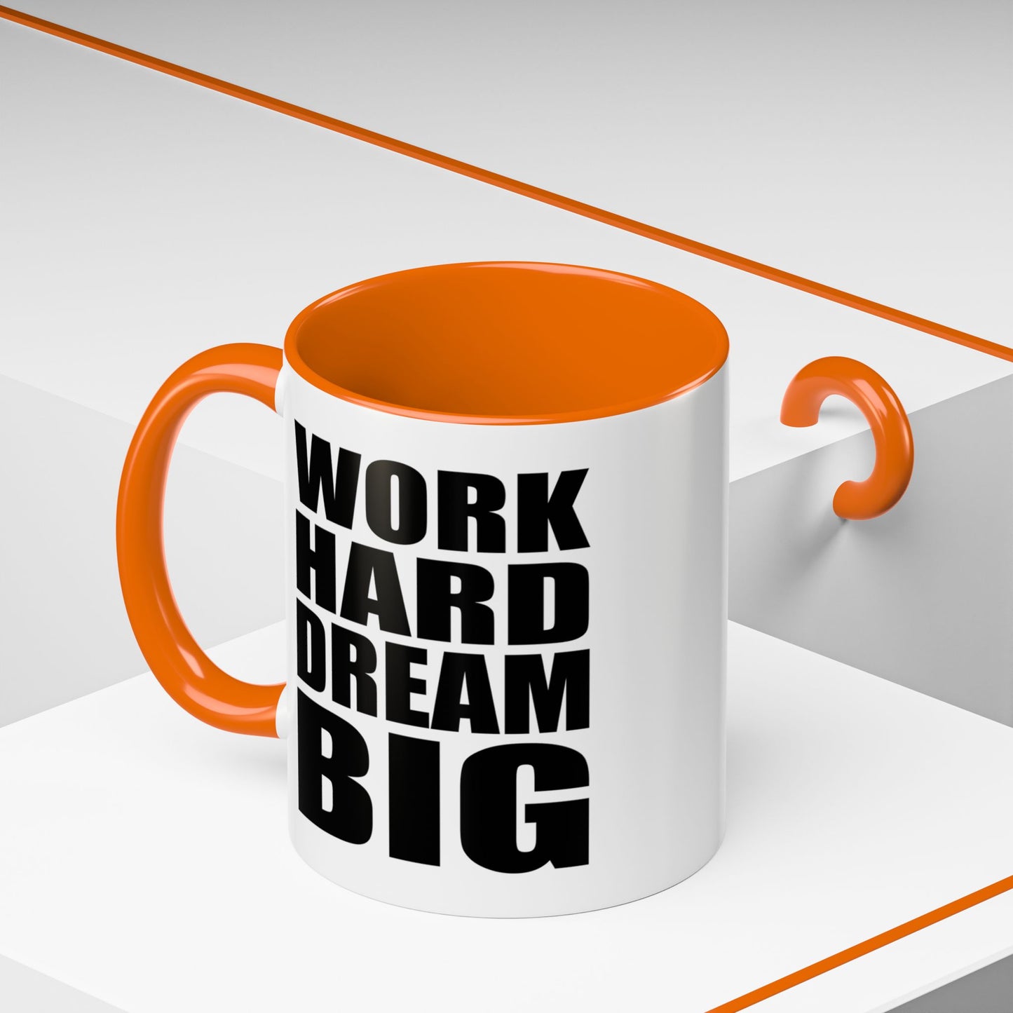 Work Hard Dream Big Mug, Entrepreneur Mug, Business Owner Mug, Business Gift, Business Mug, Motivational Mug, Entrepreneur Gift A0022-006A Accent Coffee Mug (11, 15oz)