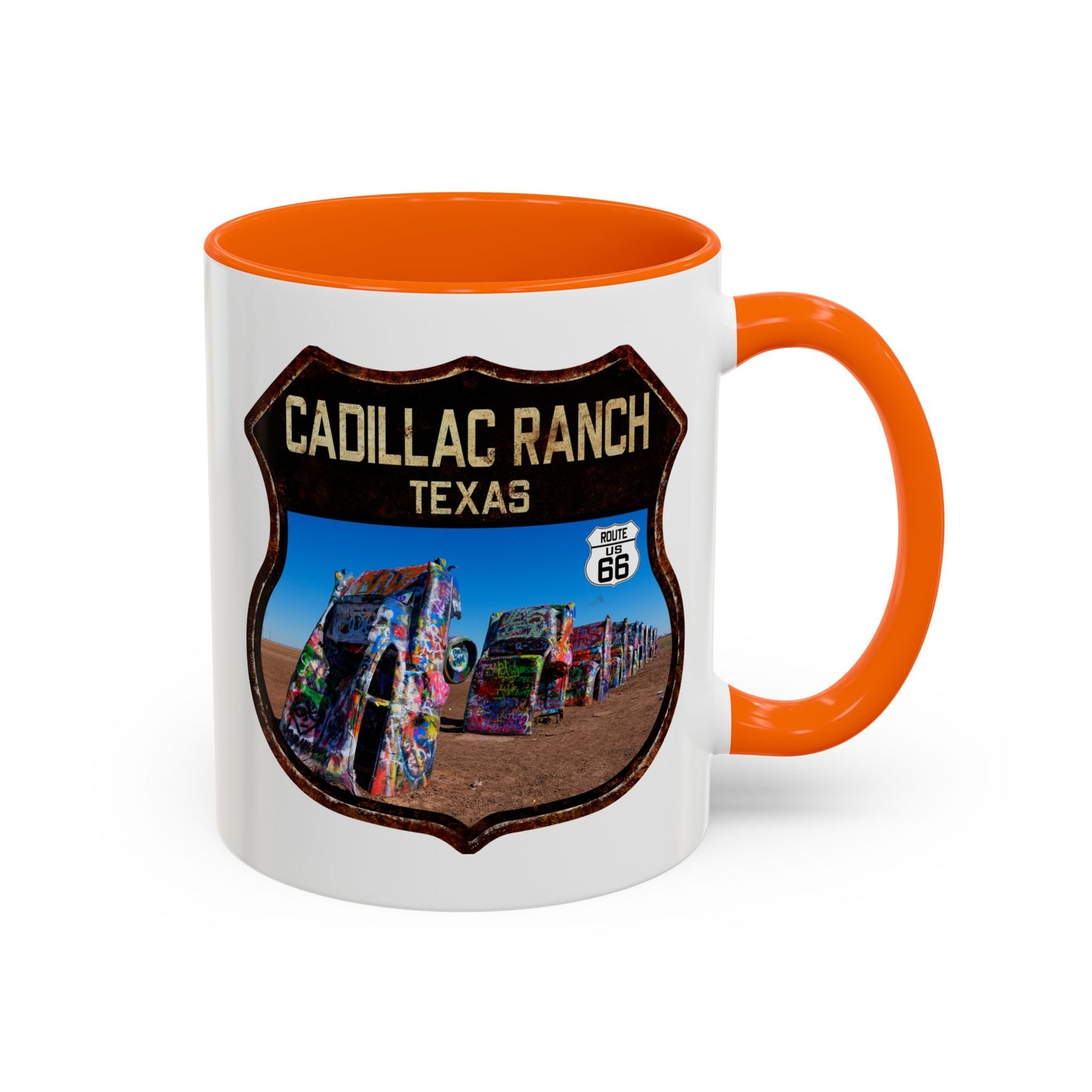 Mug Cadillac Ranch Route 66 Shield Texas 11oz