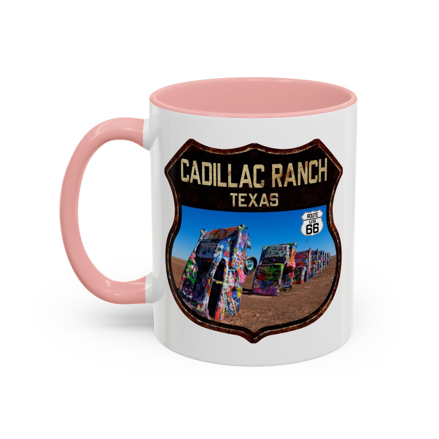 Mug Cadillac Ranch Route 66 Shield Texas 11oz