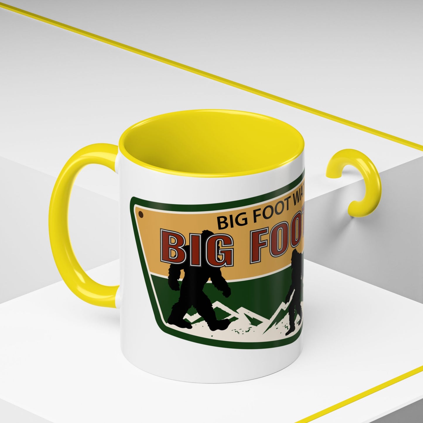 Big Foot Watch Club Sticker - Sasquatch Decal - Funny Yeti Gift Accent Coffee Mug (11, 15oz)