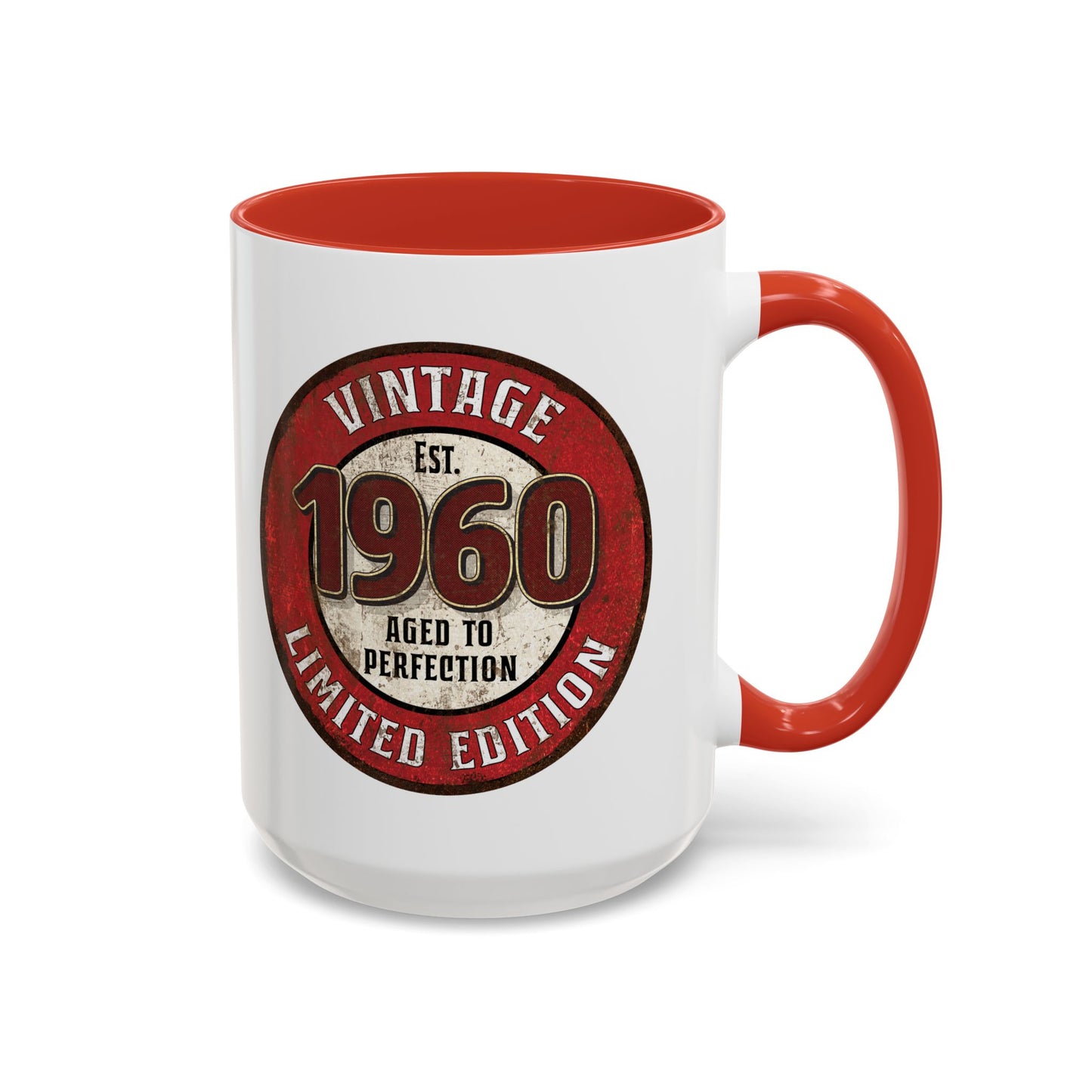 Vintage 1960 Birthday Mug, Aged to Perfection Limited Qty Coffee Cup - Gift Idea, Memories, Special Occasion, Unique Gift