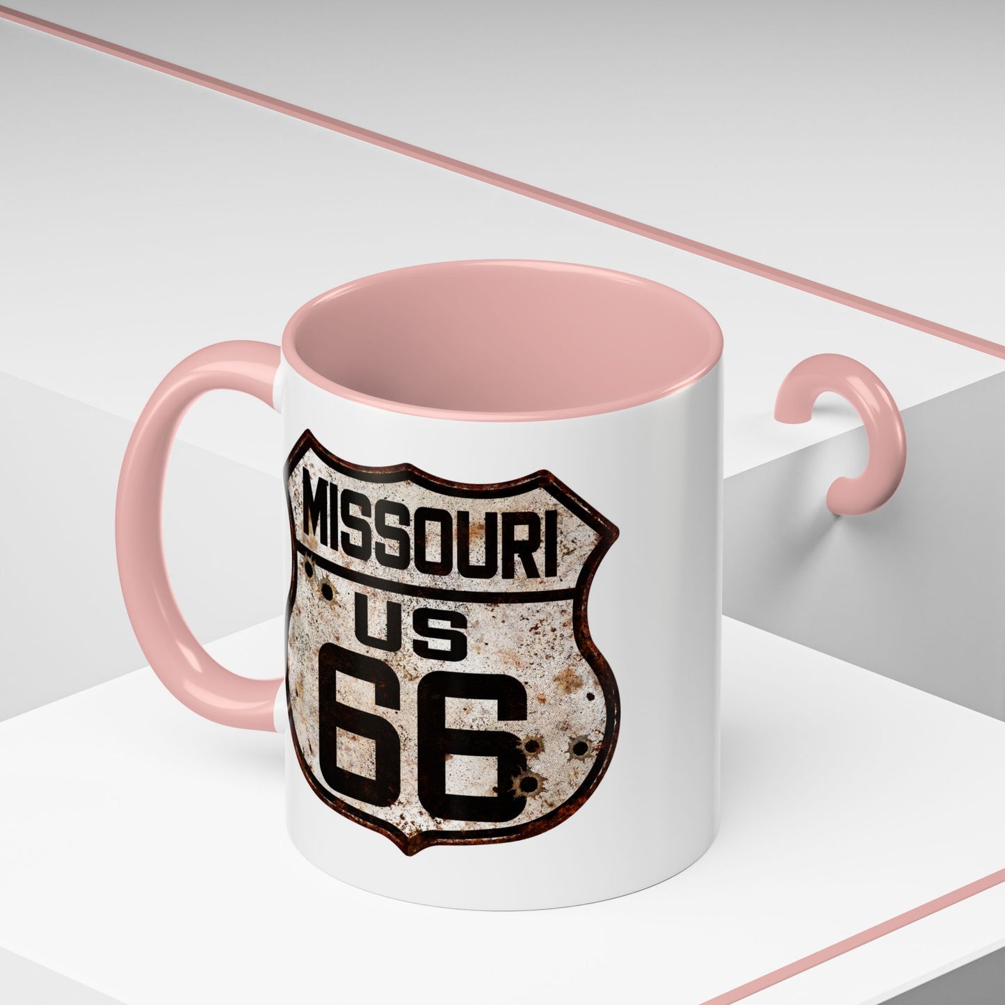 Mug Vintage Rusty Route 66 Highway Shield Missouri Route 66 Gift 11oz, 15oz