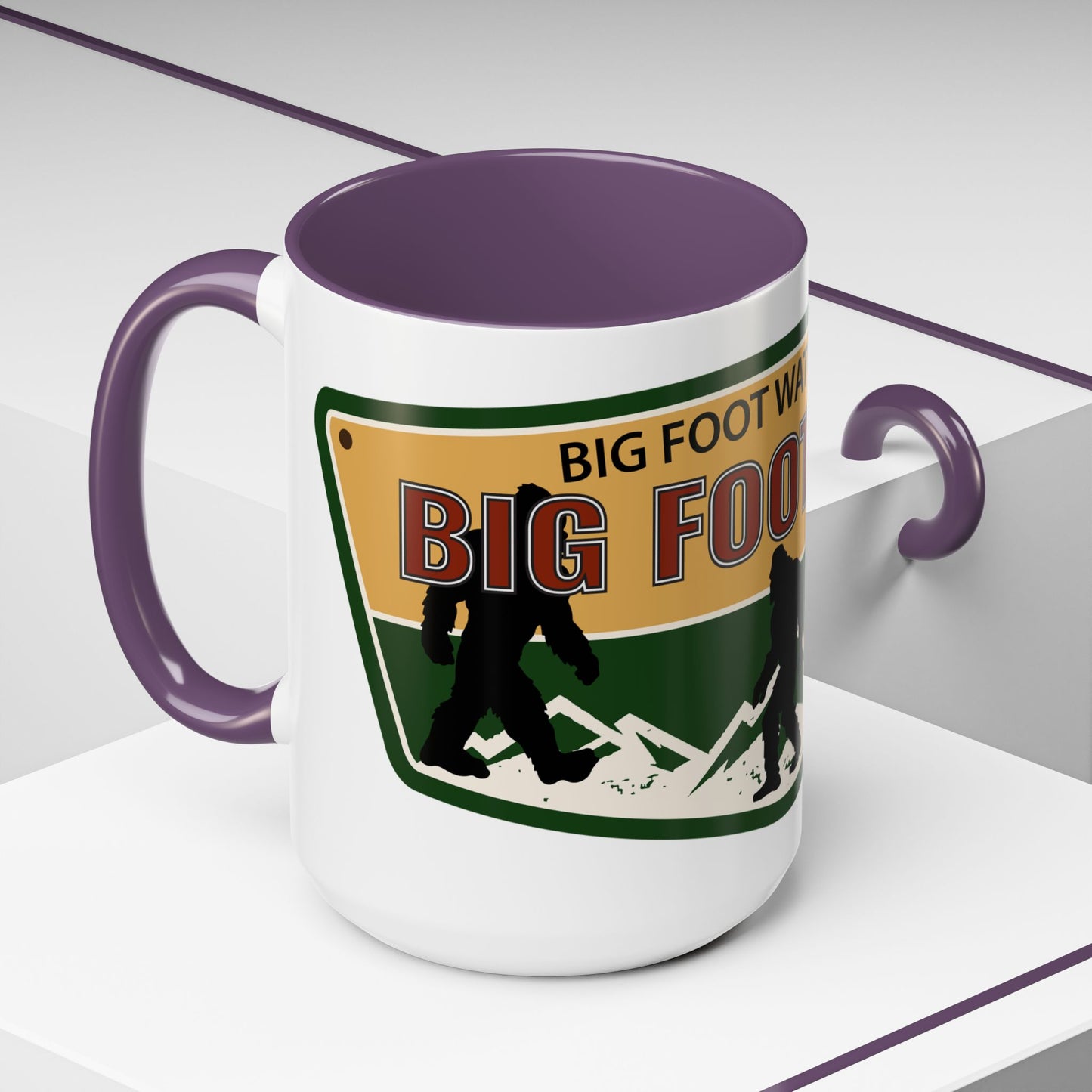 Big Foot Watch Club Sticker - Sasquatch Decal - Funny Yeti Gift Accent Coffee Mug (11, 15oz)