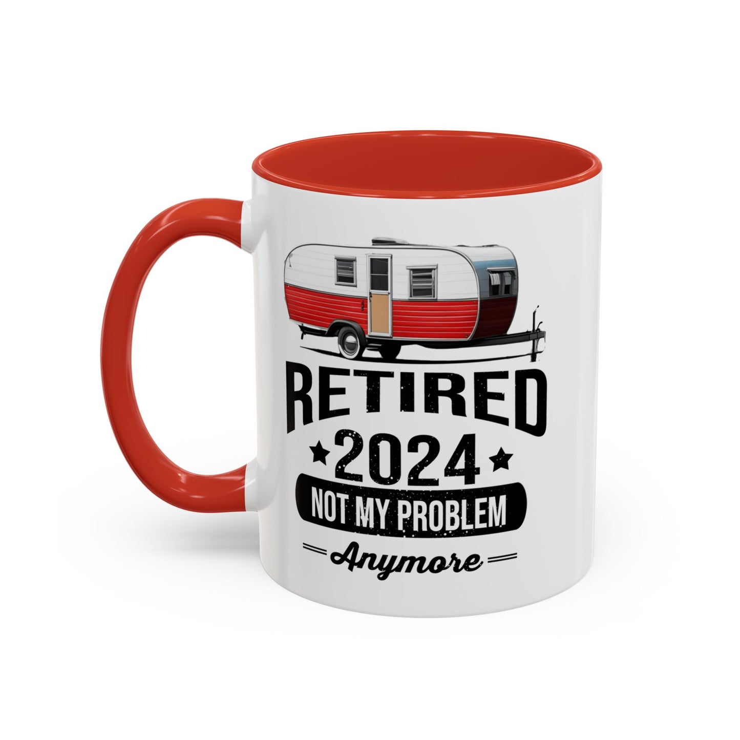 Retirement Mug - Retirement Camping - Coffee Mug - Funny Retirement Gift, Happy Retirement Mug, Fishing Retirement Gift A0037-02 Accent Coffee Mug (11, 15oz)