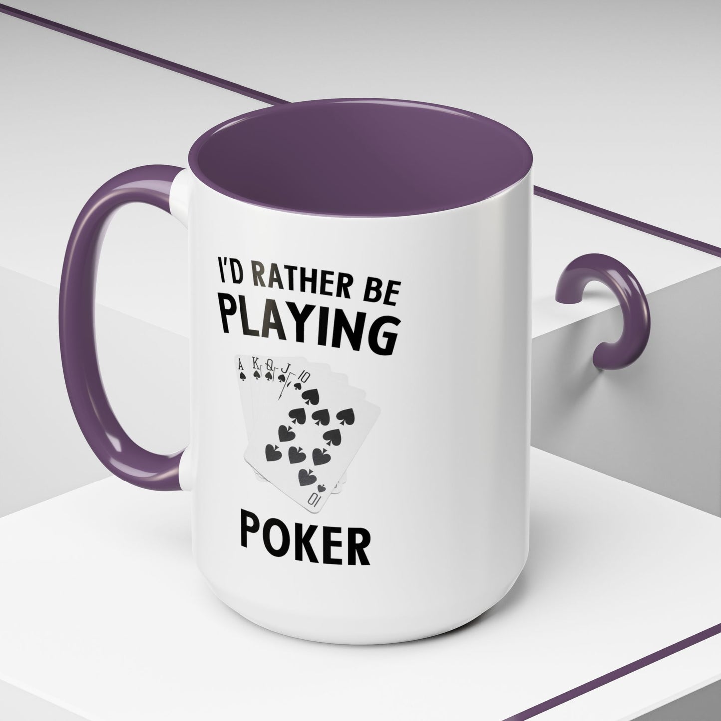 Funny Card Player Mug. Poker Mug. Card Player Gift. Poker Gift. Poker Player Coffee Mug. Poker Expert Mug. Poker Expert Gift Accent Coffee Mug (11, 15oz)