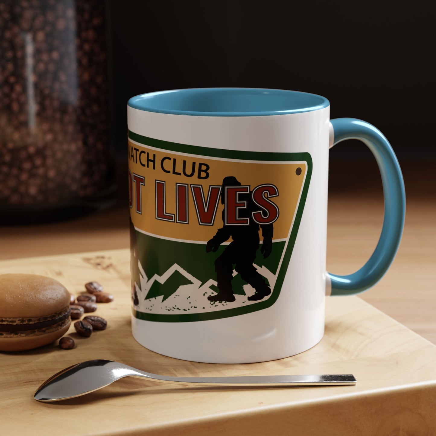 Big Foot Watch Club Sticker - Sasquatch Decal - Funny Yeti Gift Accent Coffee Mug (11, 15oz)