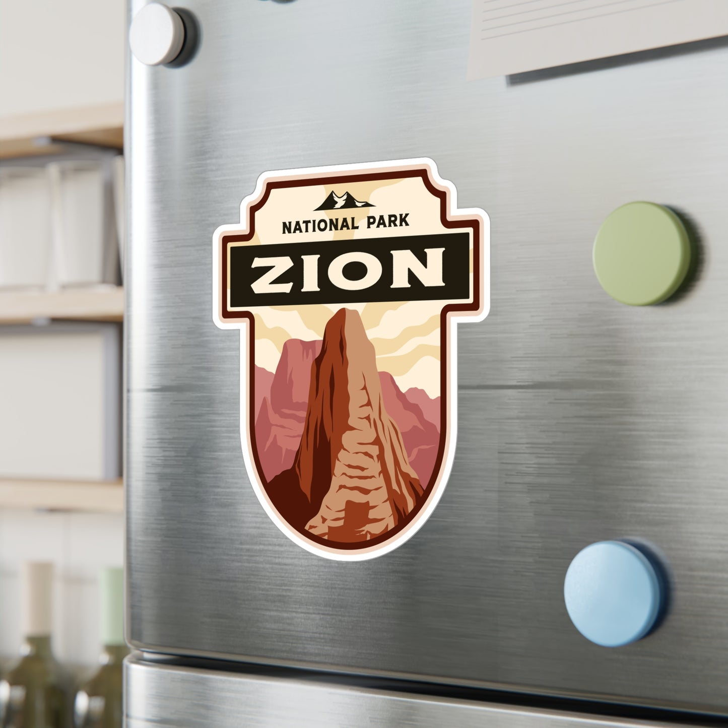 Zion National Park Sticker, National Park Stickers, Travel Stickers, Laptop Decal, Vinyl Sticker, Vinyl Decal, Floral Stickers