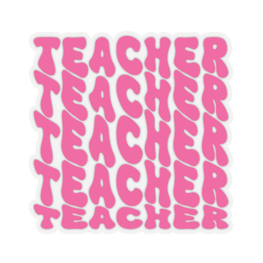 Sticker Set - Bold Vibrant Colored Teacher Teacher Teacher