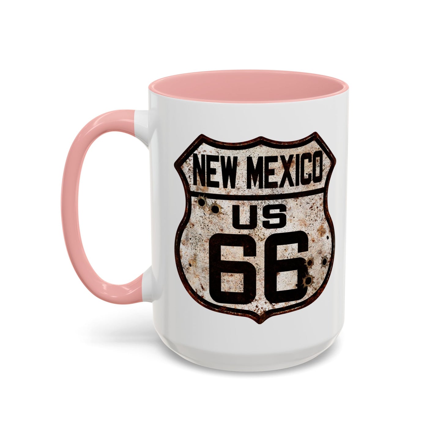 Mug Vintage Rusty Route 66 Highway Shield New Mexico Route 66 Gift 11oz, 15oz