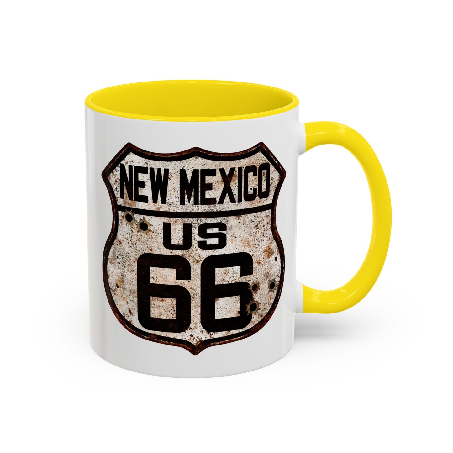 Mug Vintage Rusty Route 66 Highway Shield New Mexico Route 66 Gift 11oz, 15oz