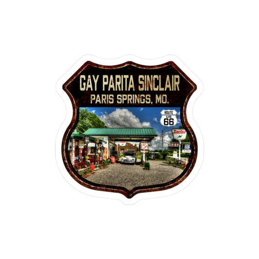 Vinyl Decal Gay Parita Gas Station Route 66 Missouri