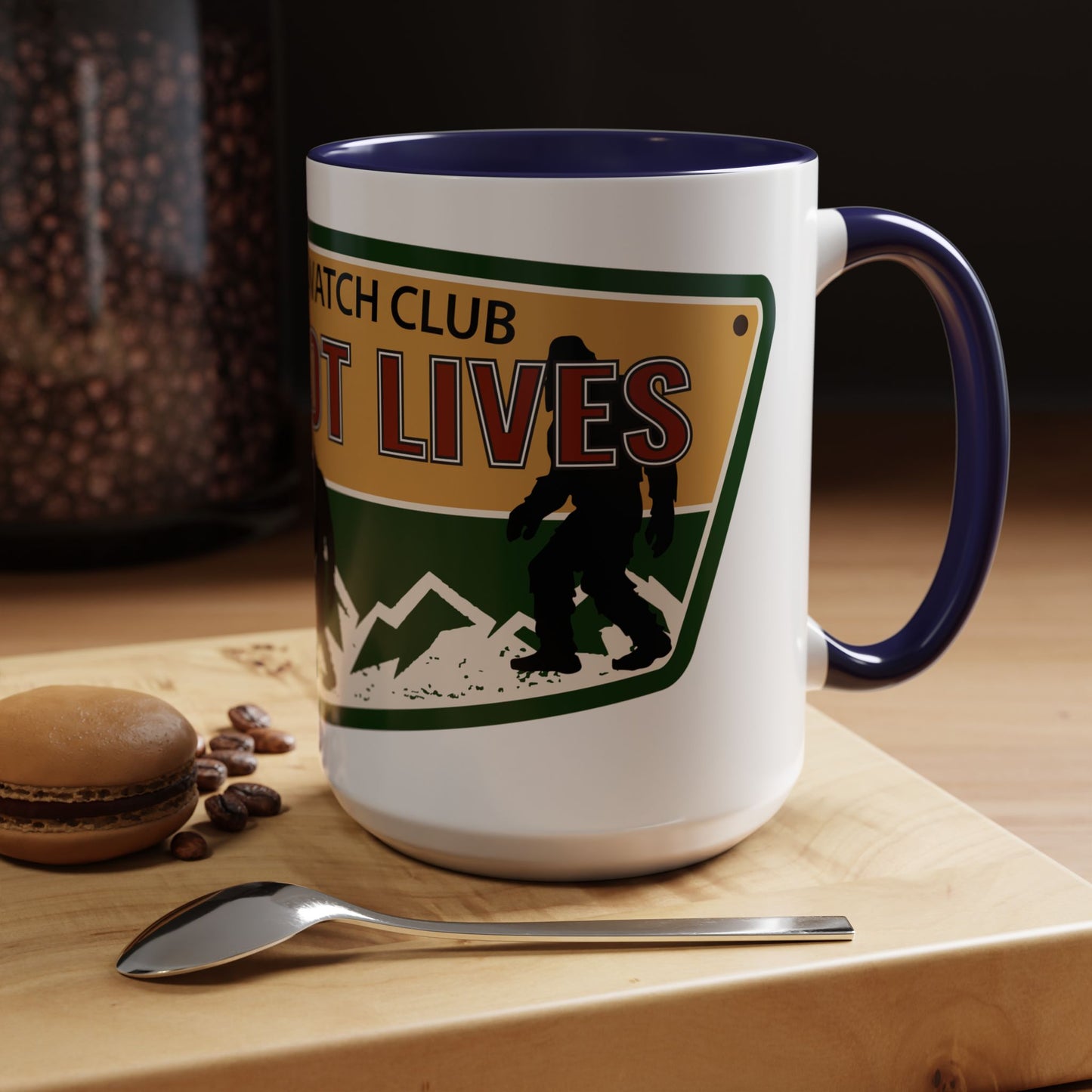 Big Foot Watch Club Sticker - Sasquatch Decal - Funny Yeti Gift Accent Coffee Mug (11, 15oz)