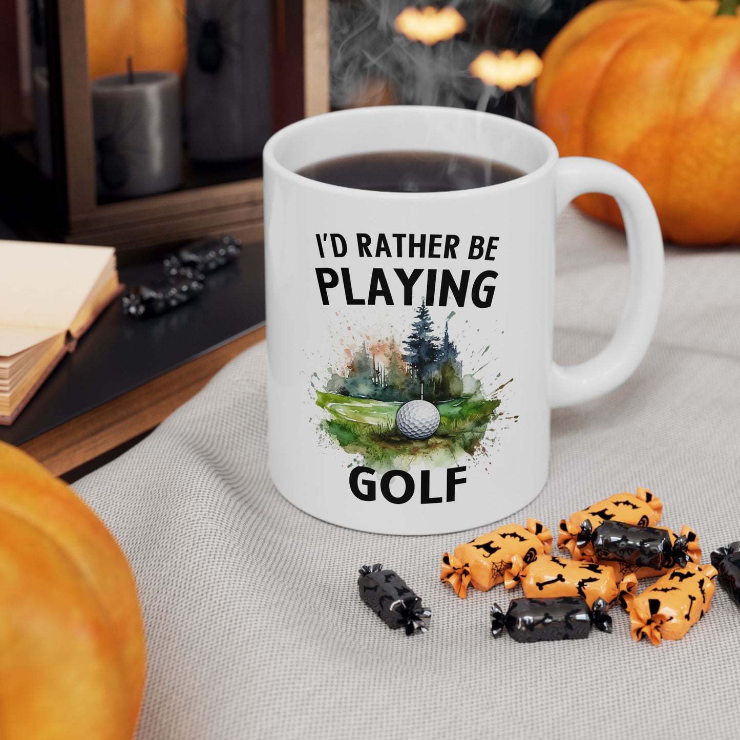 Funny Golf Mug - 11oz Ceramic Mug, I'd Rather Be Playing Golf Gift for Golfers 0190001