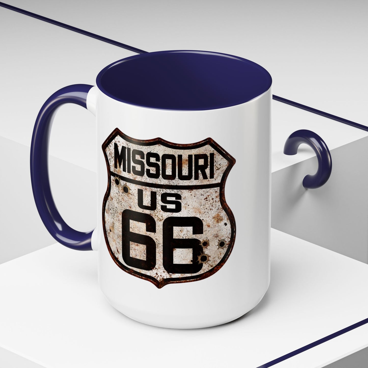 Mug Vintage Rusty Route 66 Highway Shield Missouri Route 66 Gift 11oz, 15oz