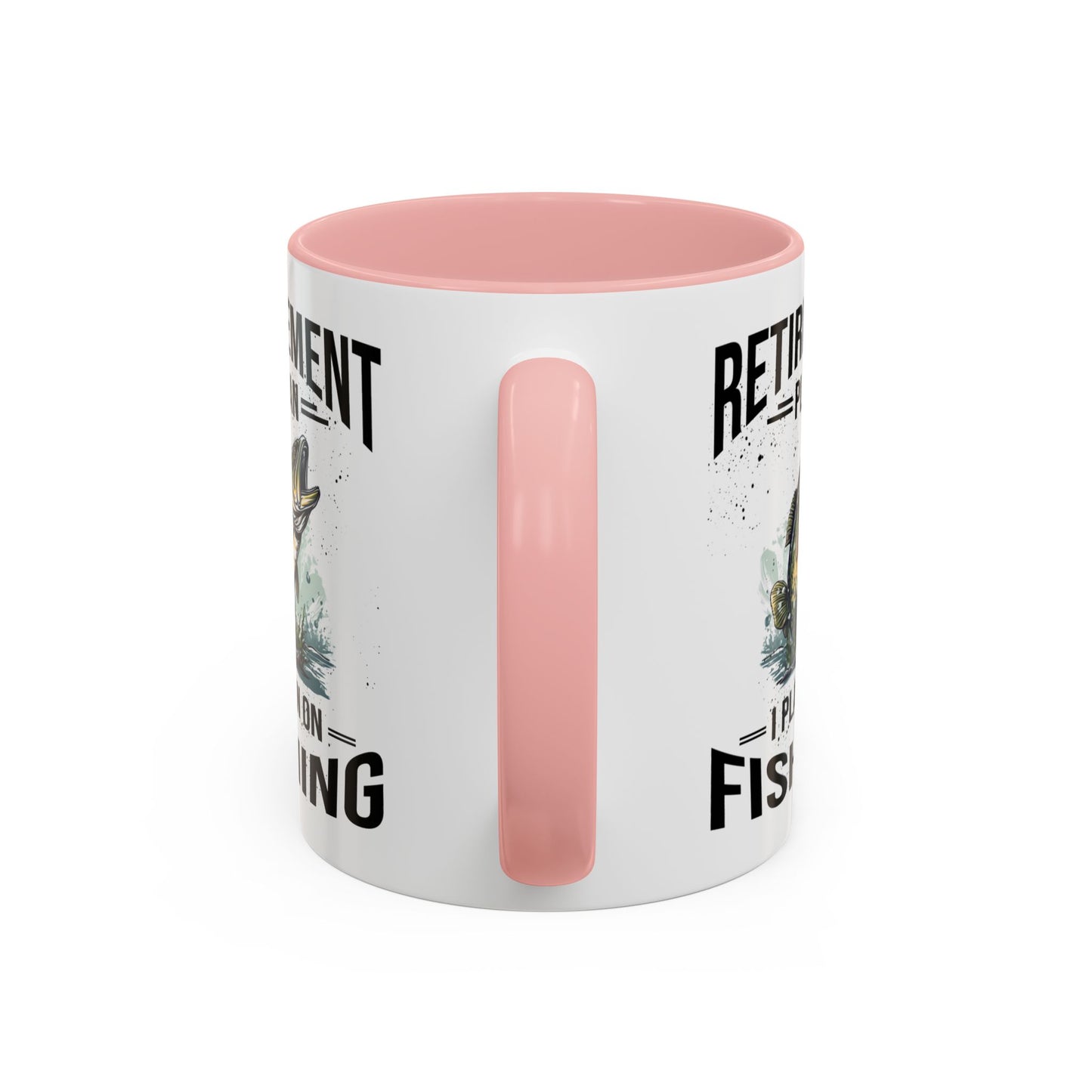 Retirement Mug - Retirement Plan Gone Fishing - Coffee Mug - Funny Retirement Gift, Happy Retirement Mug, Fishing Retirement Gift A0037-03 Accent Coffee Mug (11, 15oz)