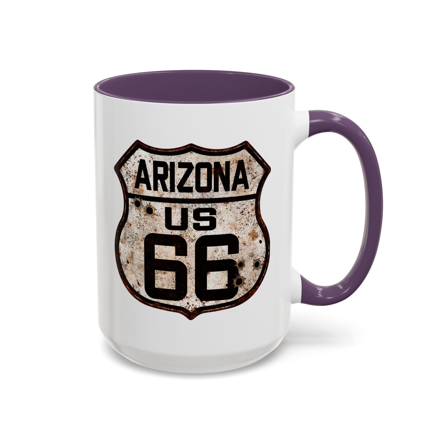 Mug Vintage Rusty Route 66 Highway Shield Arizona 11oz, 15oz