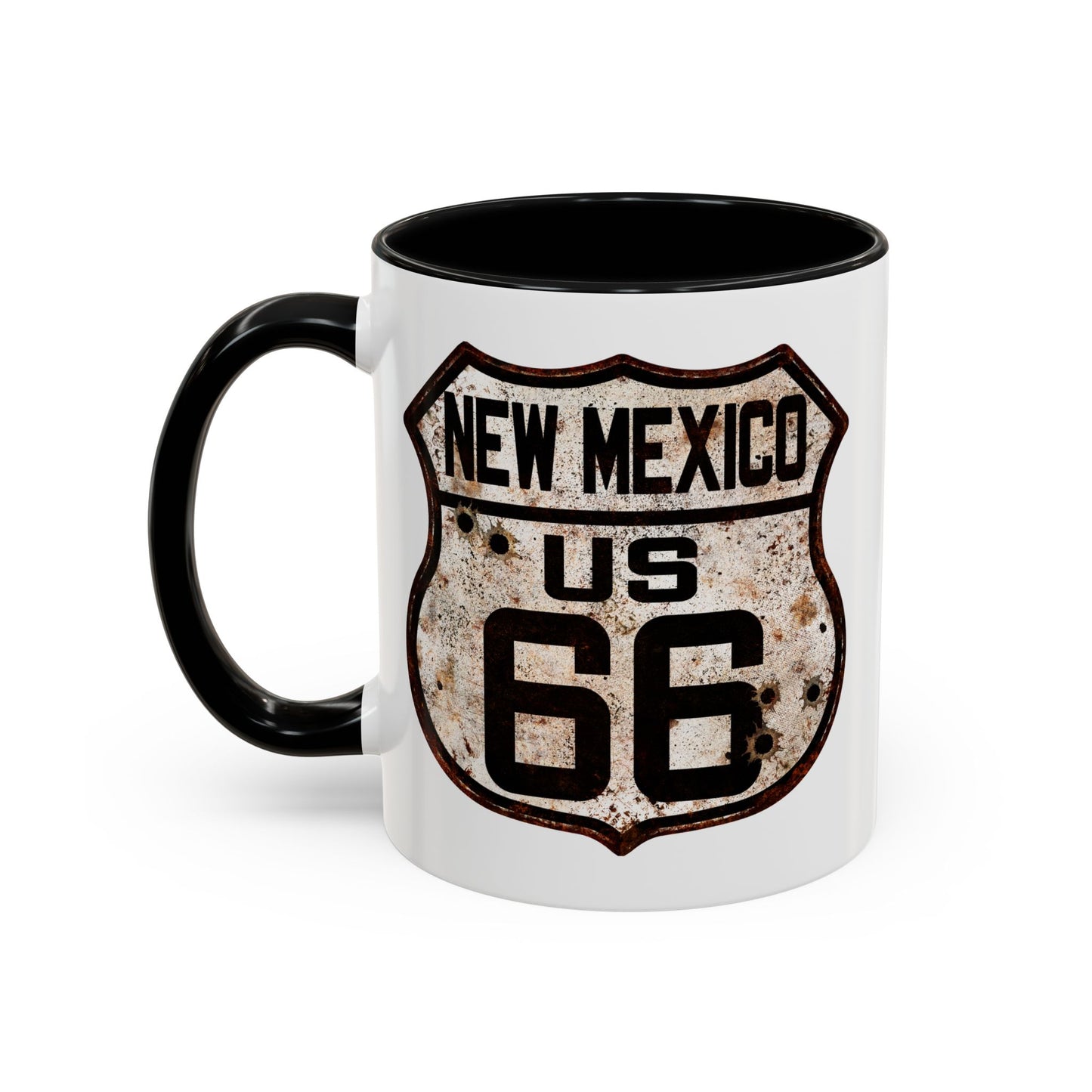 Mug Vintage Rusty Route 66 Highway Shield New Mexico Route 66 Gift 11oz, 15oz