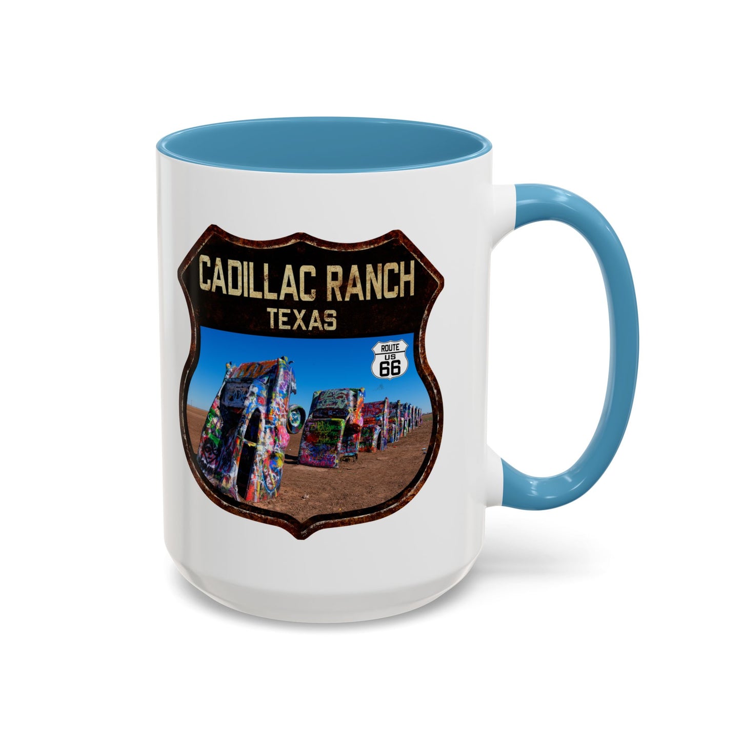 Mug Cadillac Ranch Route 66 Shield Texas 11oz