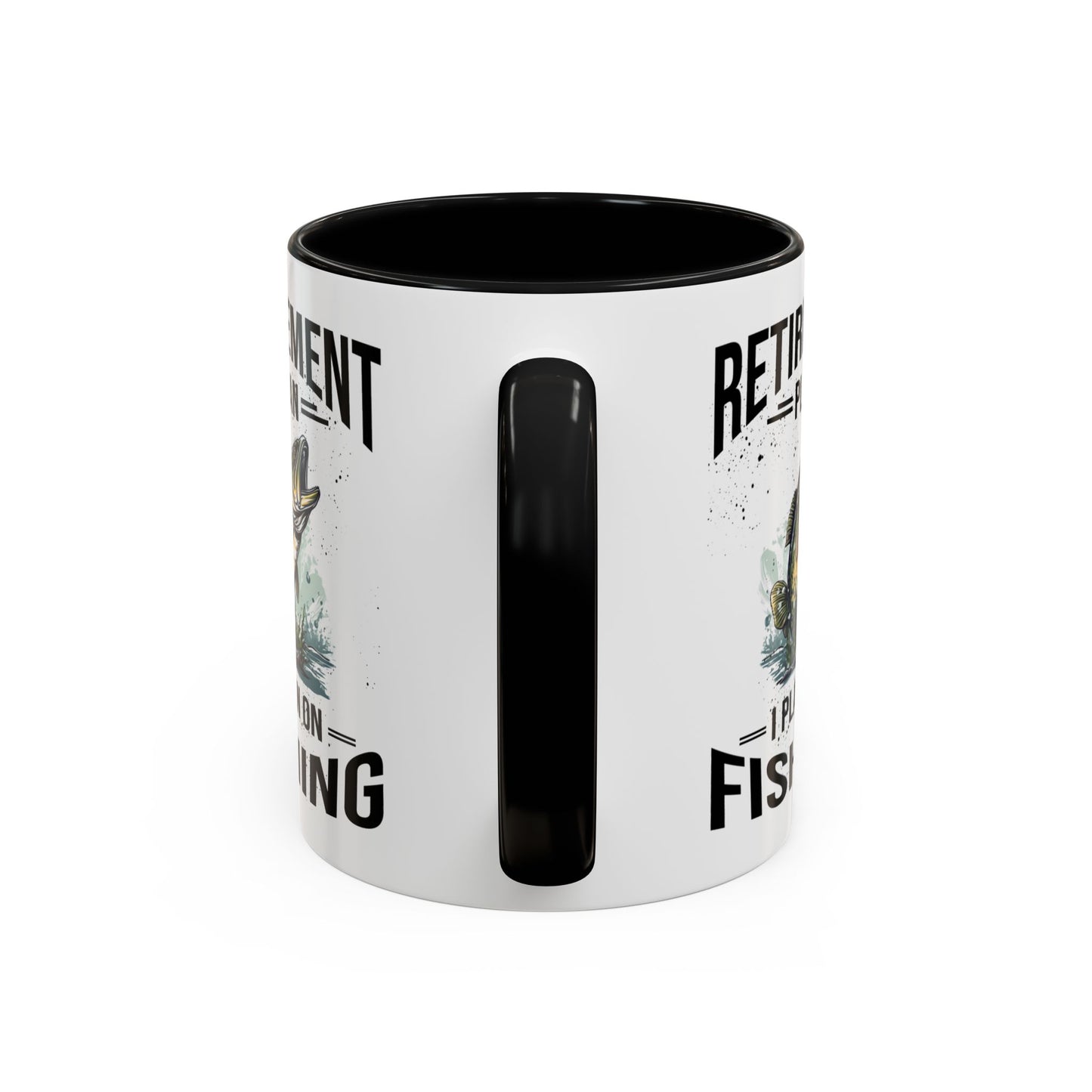 Retirement Mug - Retirement Plan Gone Fishing - Coffee Mug - Funny Retirement Gift, Happy Retirement Mug, Fishing Retirement Gift A0037-03 Accent Coffee Mug (11, 15oz)