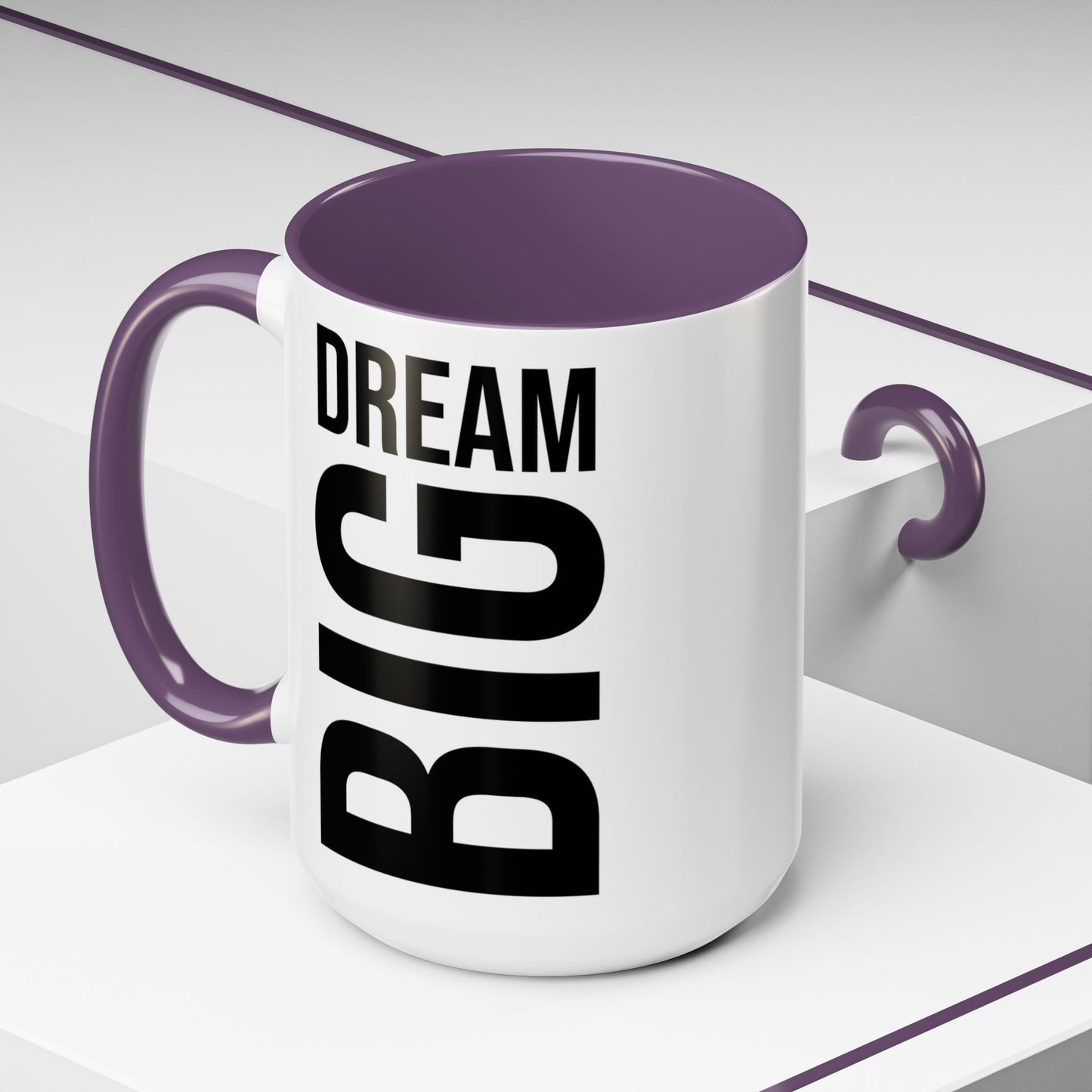 Dream Big Coffee Cup! Motivational Coffee Mug, Positive Affirmation, Gift for him / her, Favorite Mug, Gift Idea for Dad, Best Mug A0022-004 Accent Coffee Mug (11, 15oz)