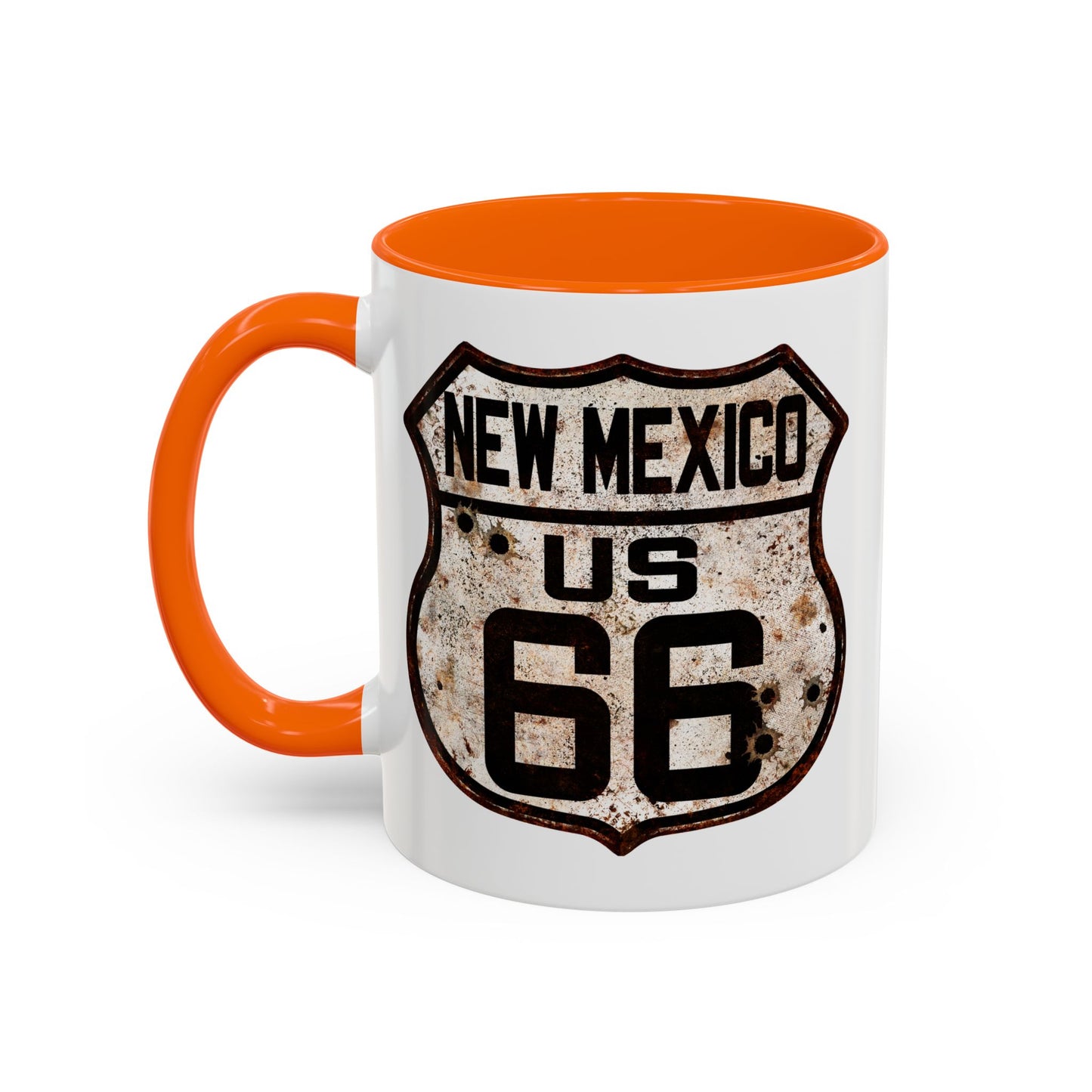 Mug Vintage Rusty Route 66 Highway Shield New Mexico Route 66 Gift 11oz, 15oz