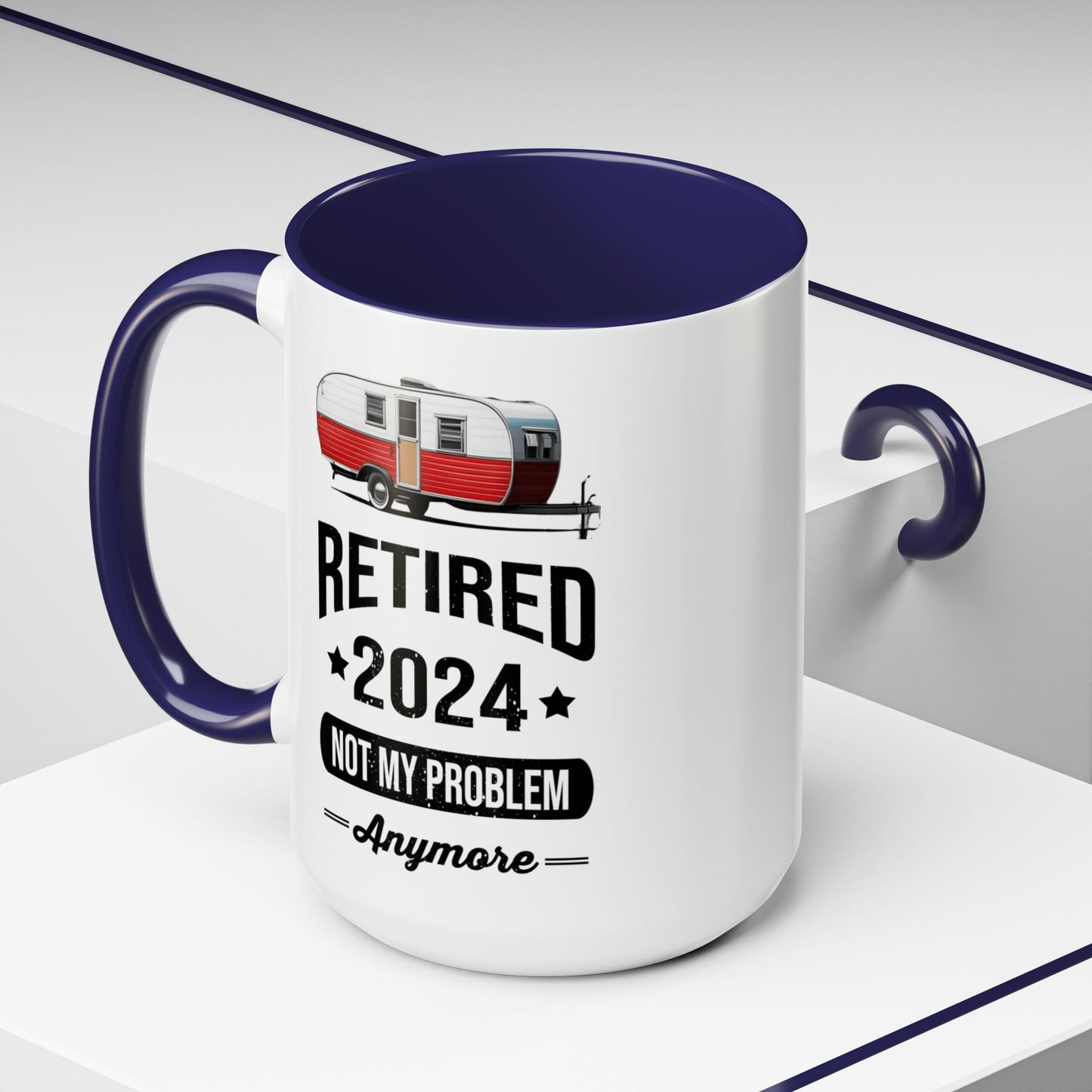 Retirement Mug - Retirement Camping - Coffee Mug - Funny Retirement Gift, Happy Retirement Mug, Fishing Retirement Gift A0037-02 Accent Coffee Mug (11, 15oz)