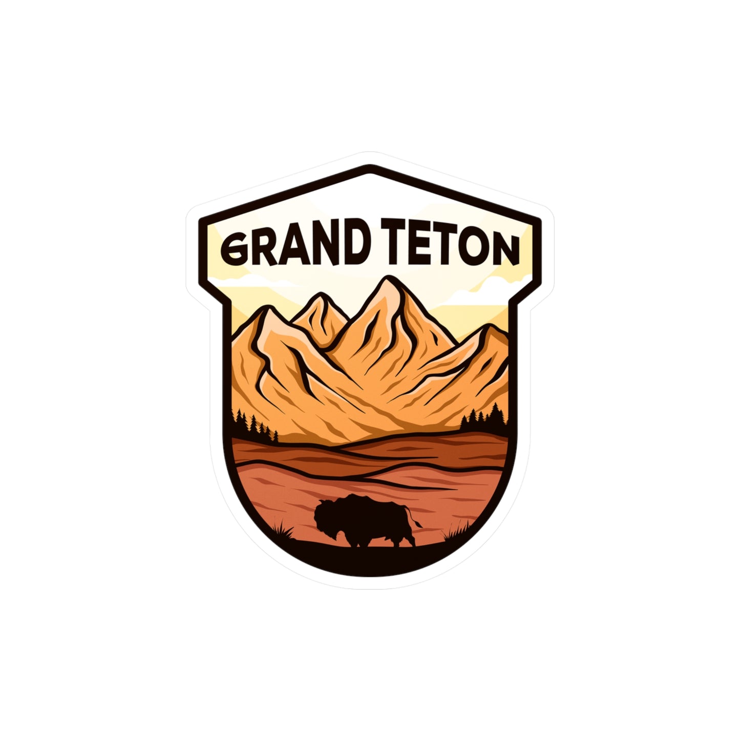 Grand Teton National Park Vinyl Sticker - Perfect Gift for Outdoor Enthusiasts