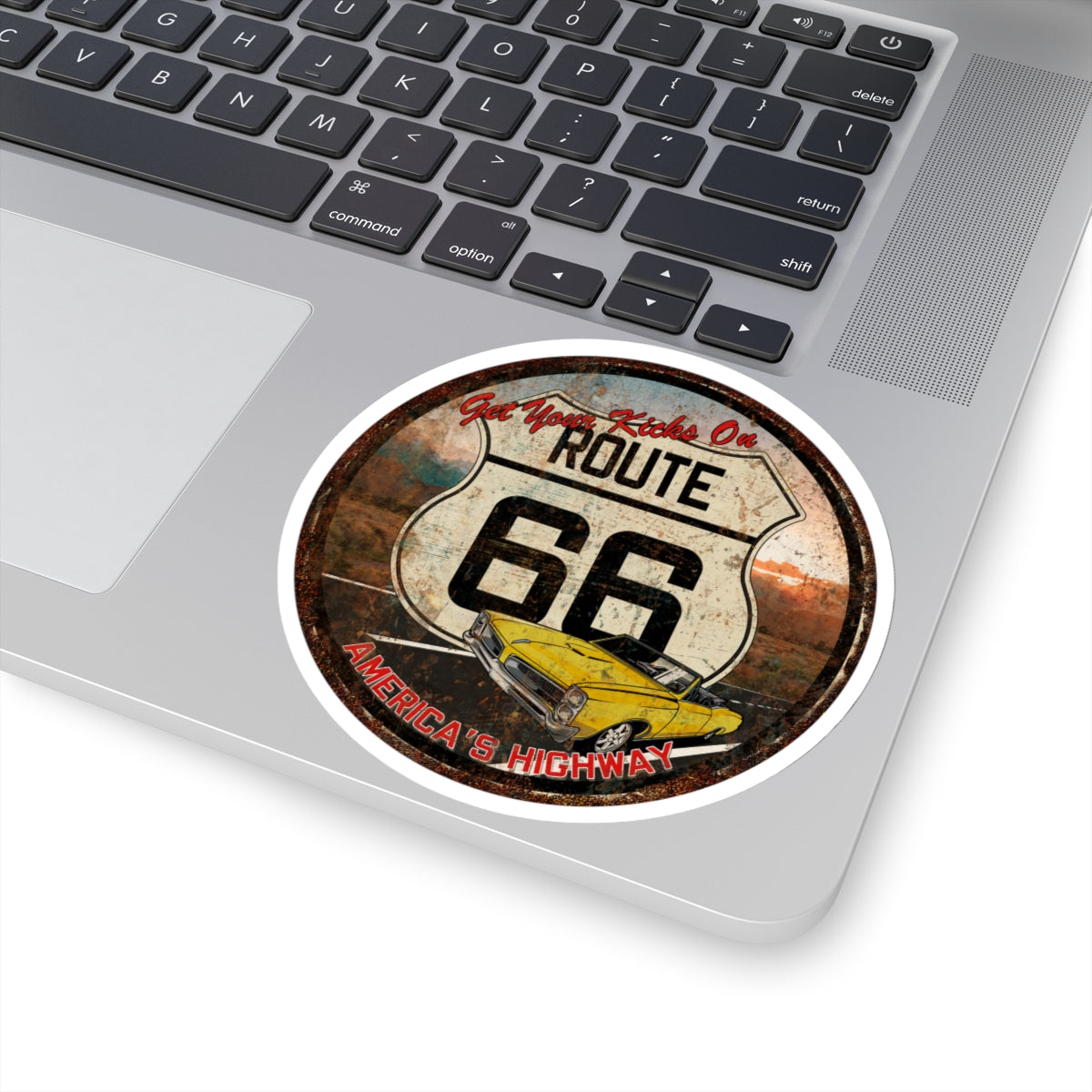 Sticker Vintage Get Your Kicks on Route 66 America's Highway Kiss-Cut Stickers