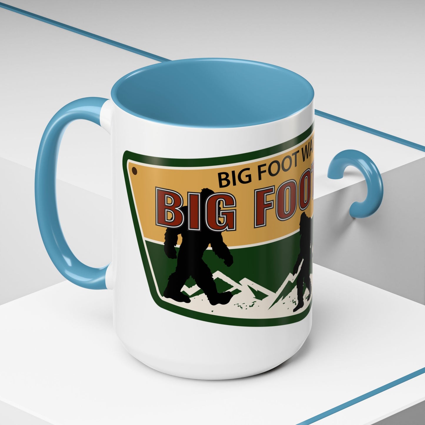 Big Foot Watch Club Sticker - Sasquatch Decal - Funny Yeti Gift Accent Coffee Mug (11, 15oz)