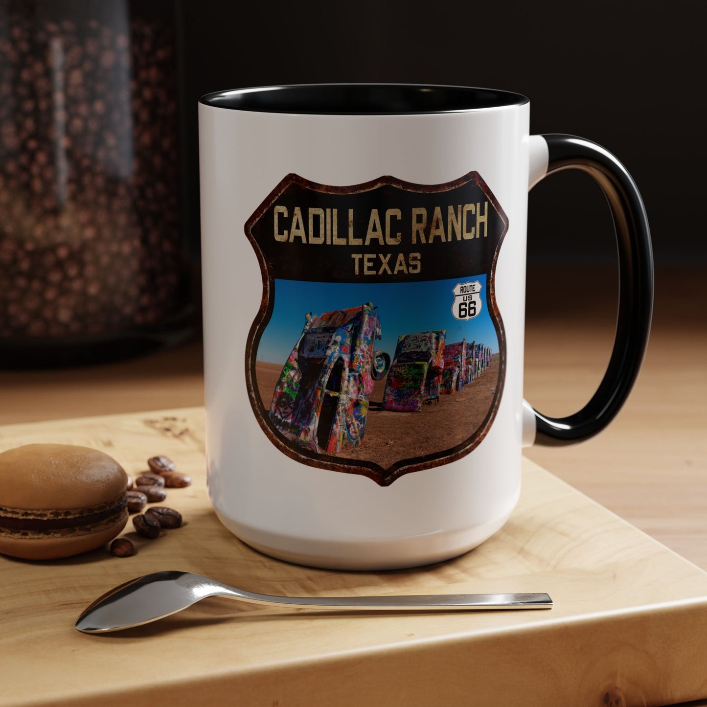 Mug Cadillac Ranch Route 66 Shield Texas 11oz