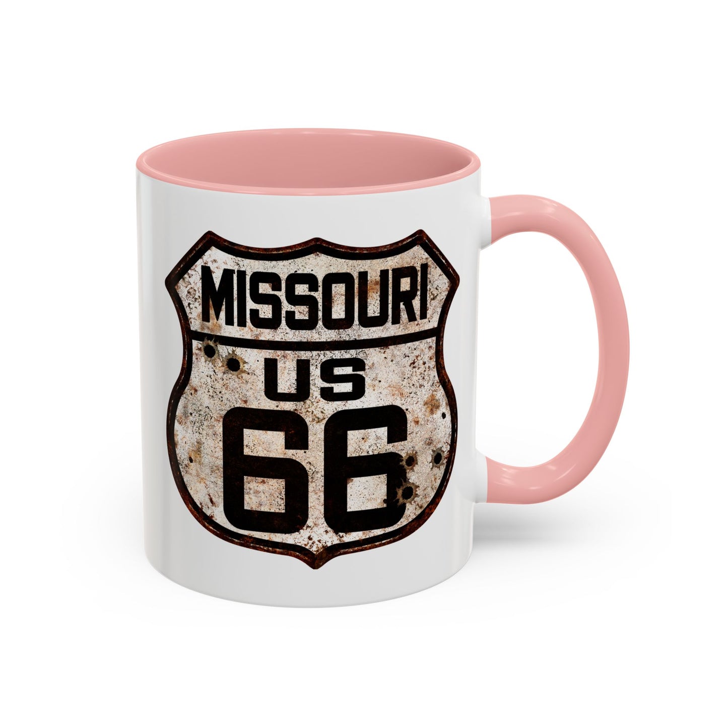 Mug Vintage Rusty Route 66 Highway Shield Missouri Route 66 Gift 11oz, 15oz