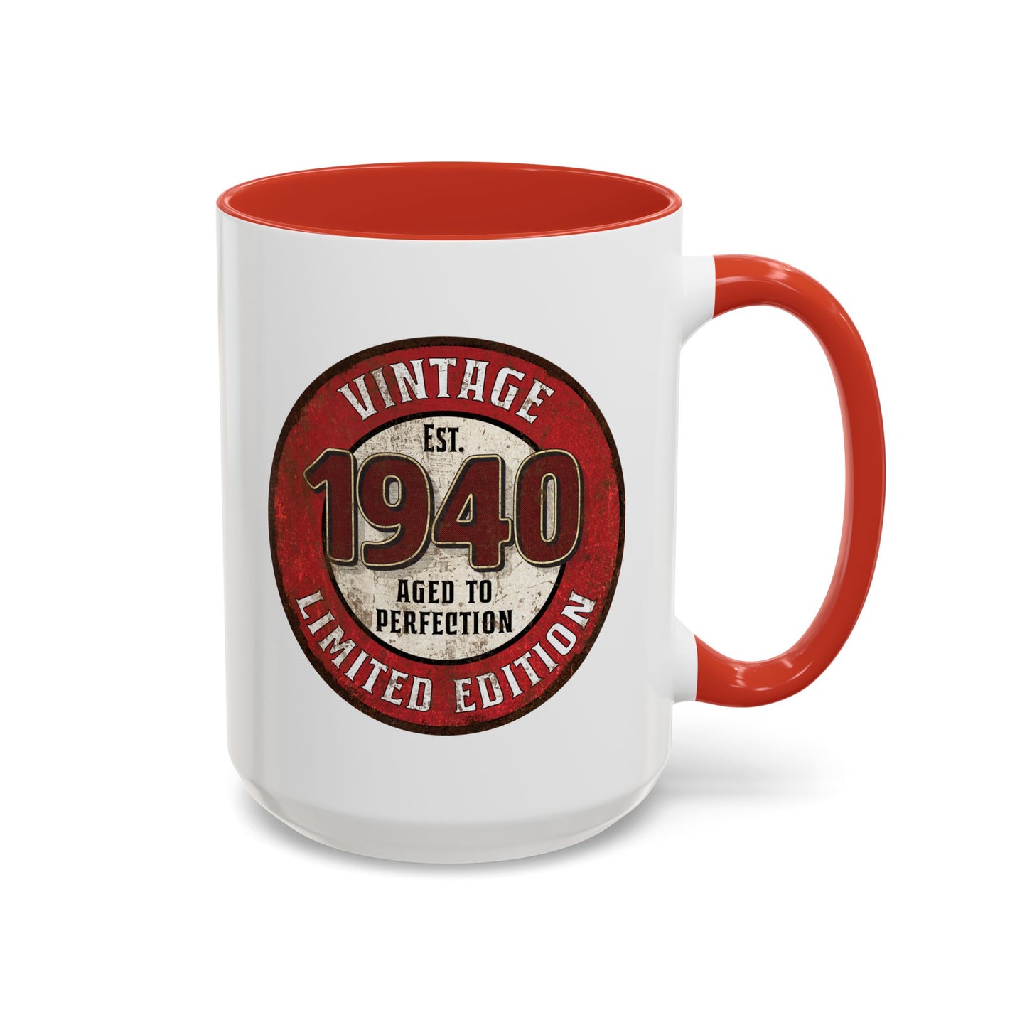 Vintage 1940 Birthday Mug, Aged to Perfection Limited Qty Coffee Cup