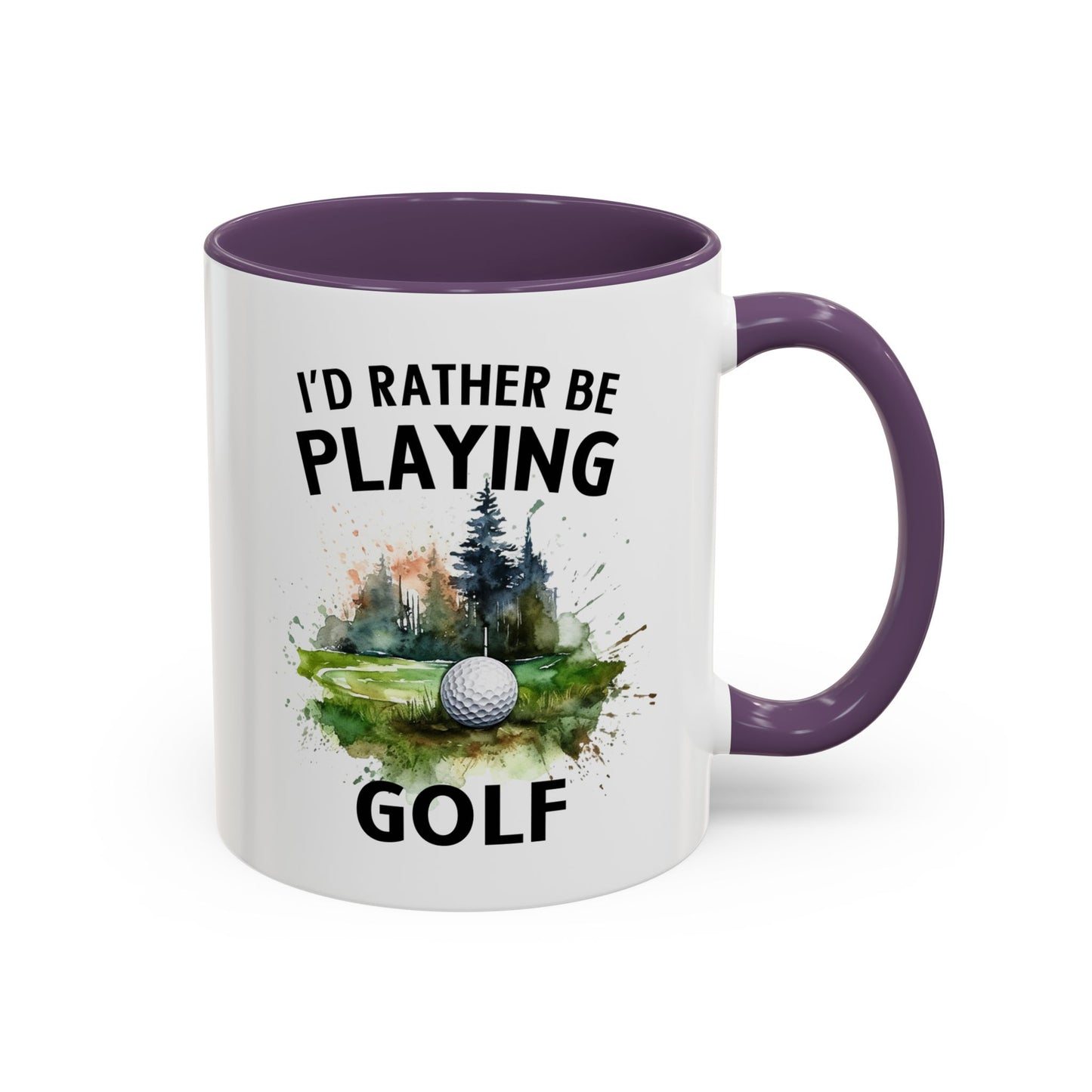 Funny Golf Mug - 11oz Ceramic Mug, I'd Rather Be Playing Golf Gift for Golfers 0190001