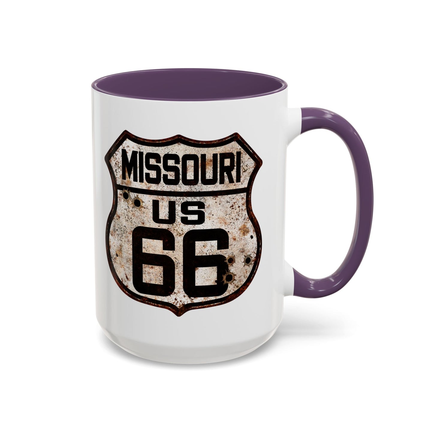 Mug Vintage Rusty Route 66 Highway Shield Missouri Route 66 Gift 11oz, 15oz