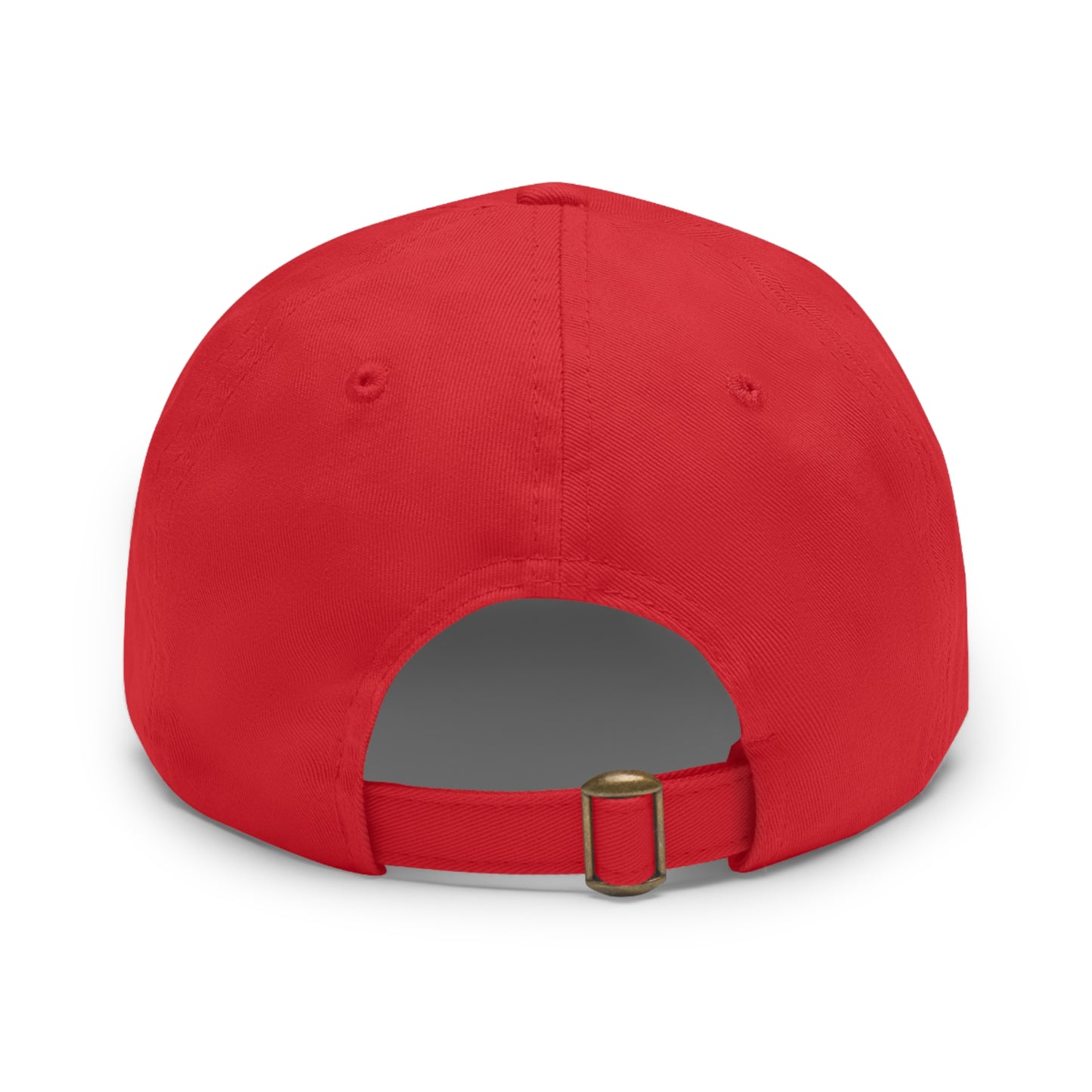 Route 66 Inspired Dad Hat in Red, White and Blue Dad Hat with Leather Patch (Round)