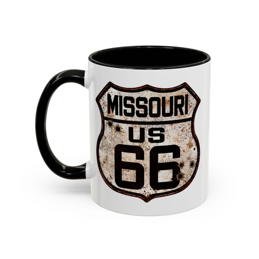 Mug Vintage Rusty Route 66 Highway Shield Missouri Route 66 Gift 11oz, 15oz