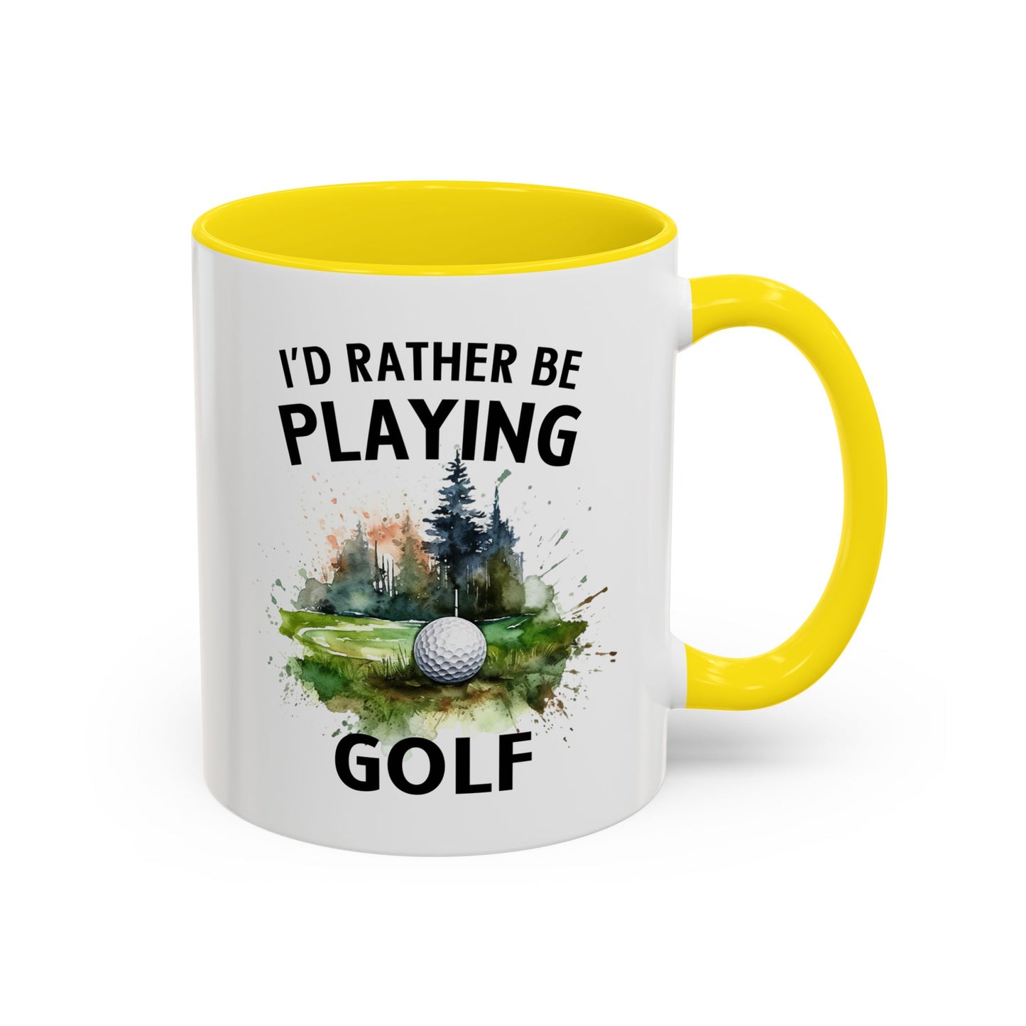 Funny Golf Mug - 11oz Ceramic Mug, I'd Rather Be Playing Golf Gift for Golfers 0190001