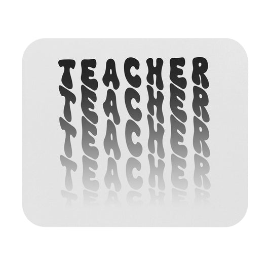 Teacher Black Gradient Big Bold Letter Mouse Pad