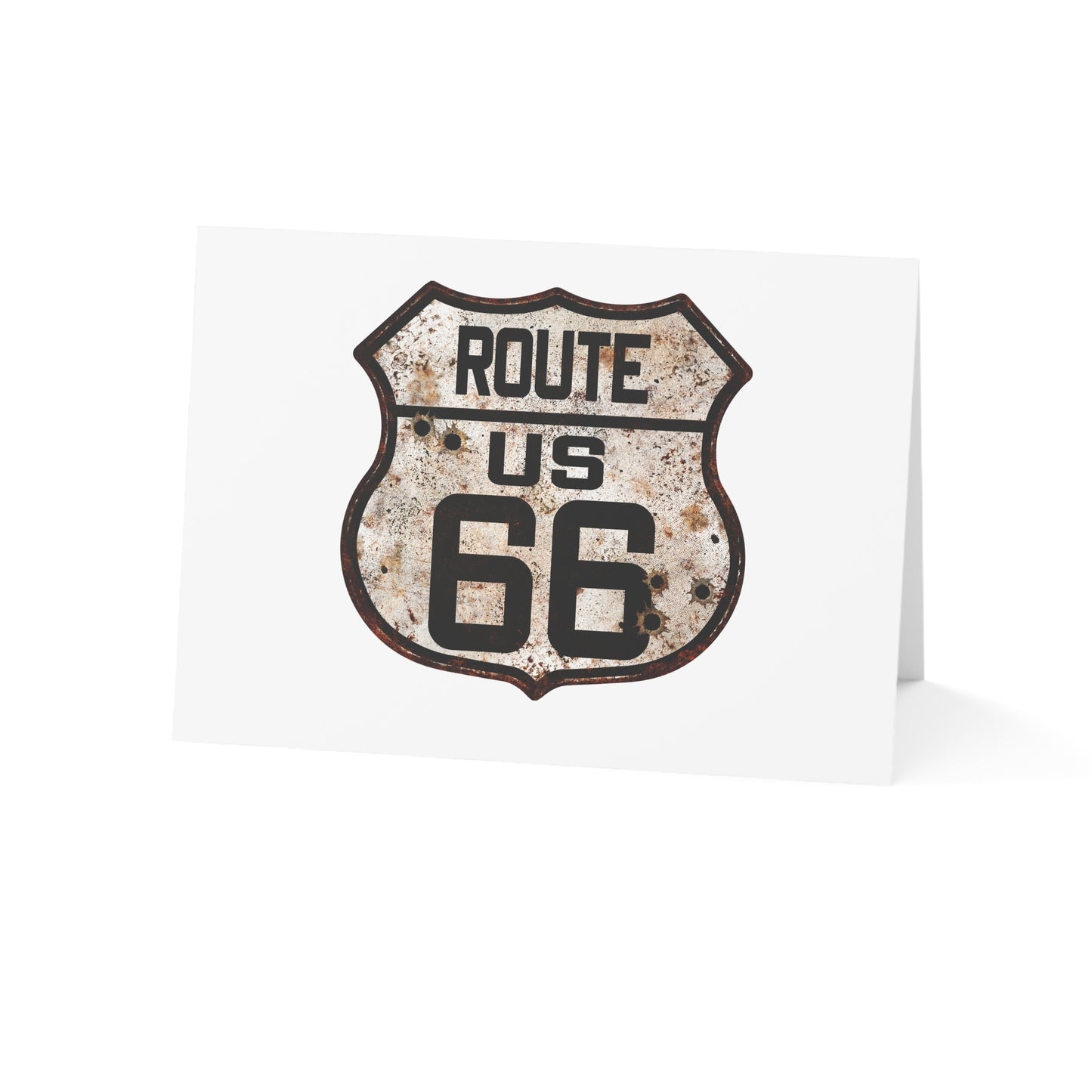 Vintage Route 66 Inspired Postcard Design - Set of Retro Horizontal Greeting Cards (1, 10, 30, and 50pcs)