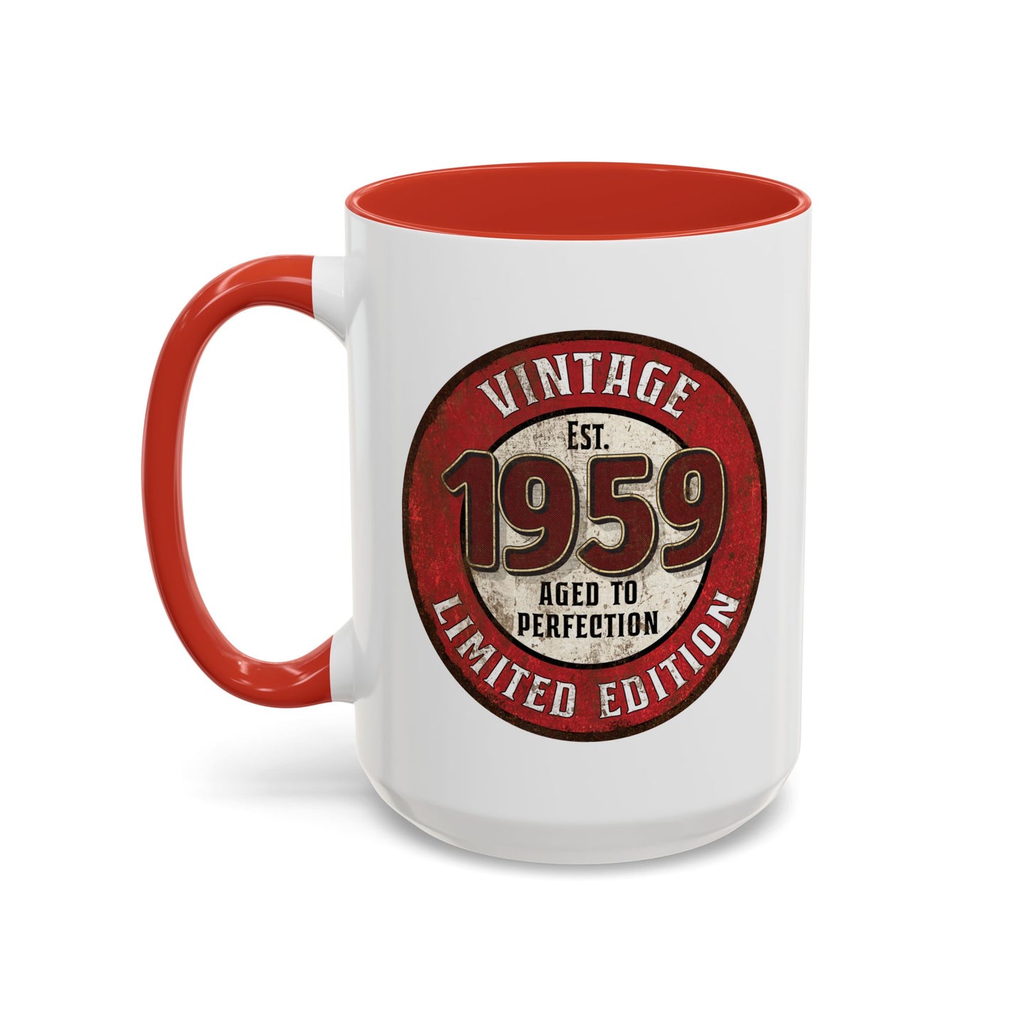 Vintage 1959 Birthday Mug, Aged to Perfection Limited Qty Coffee Cup - Gift Idea, Memories, Special Occasion, Collector's Item, Unique